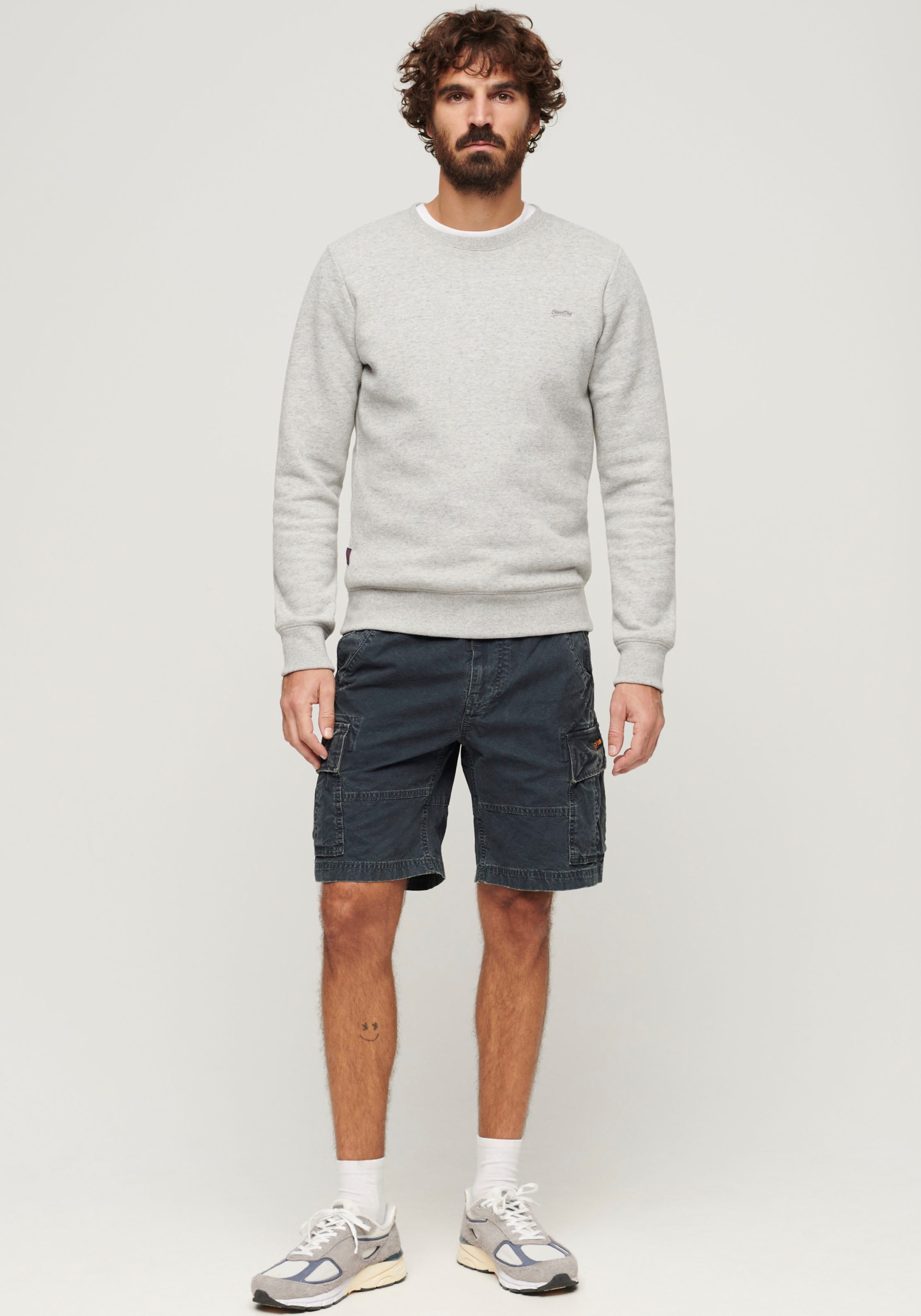Superdry Korte regular fit cargobroek met riem
