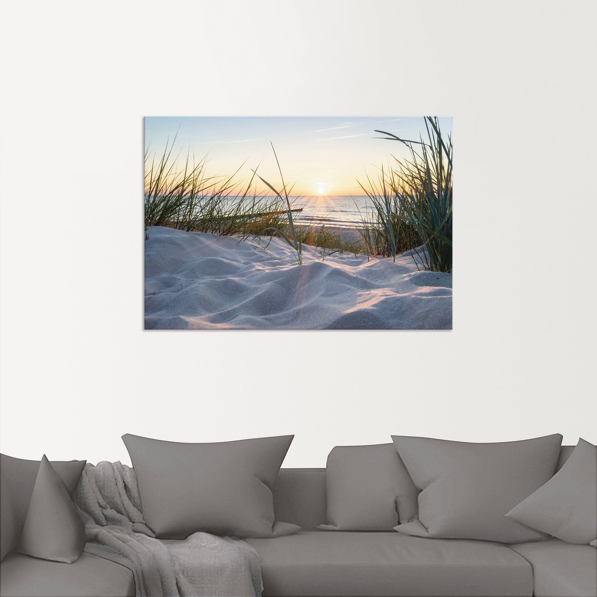Artland Artprint Oostzeestrand als artprint van aluminium, artprint voor buiten, artprint op linnen, poster, muursticker
