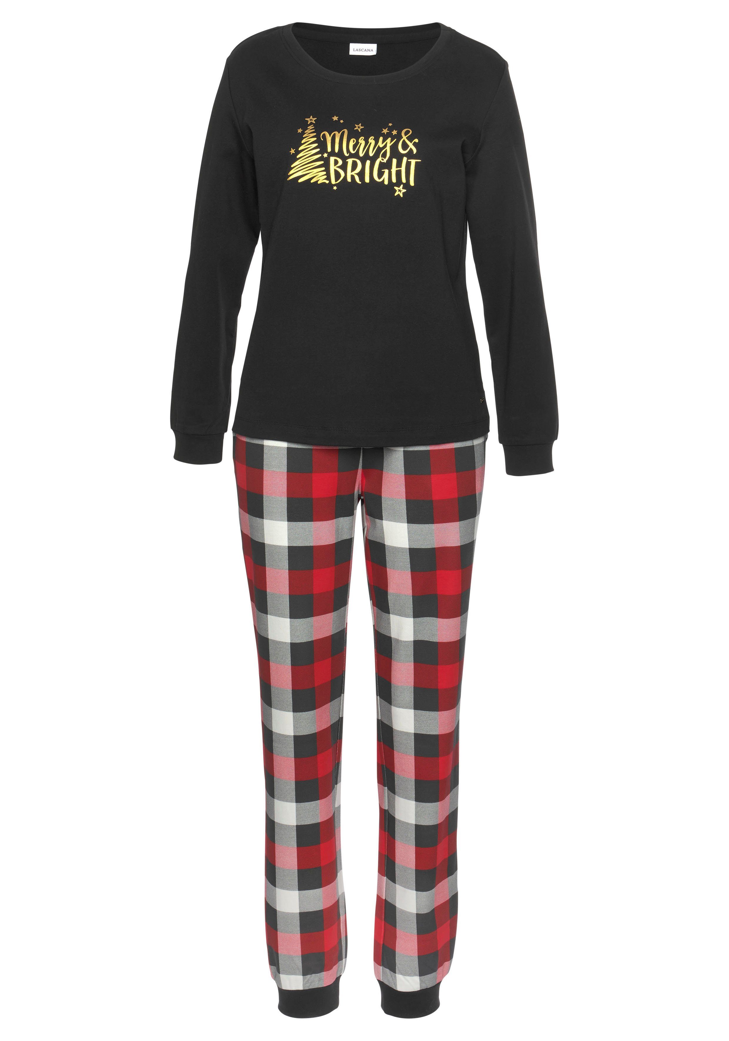 Lascana Pyjama met geruite broek