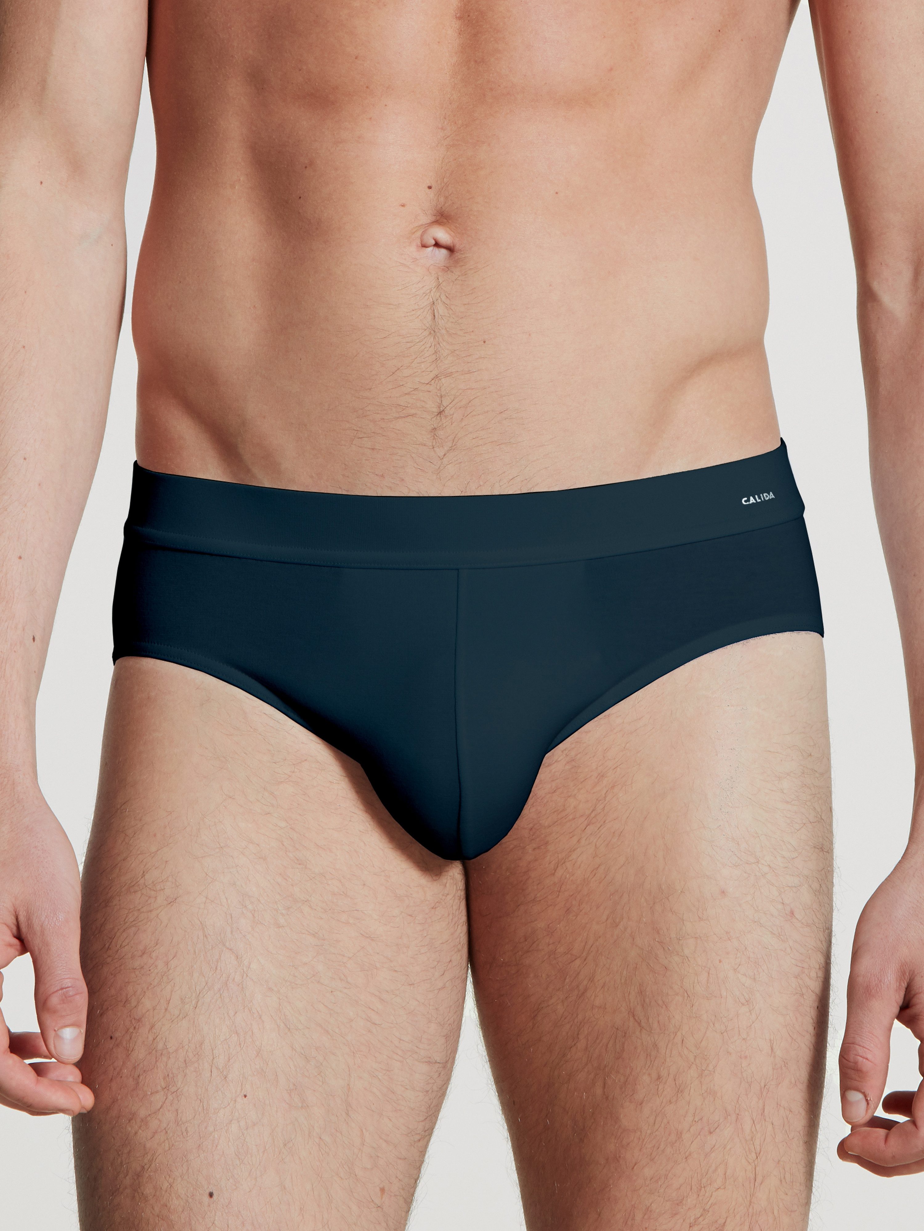 CALIDA Slip met klein logo-opschrift heren slips maat L (52/54) blauw