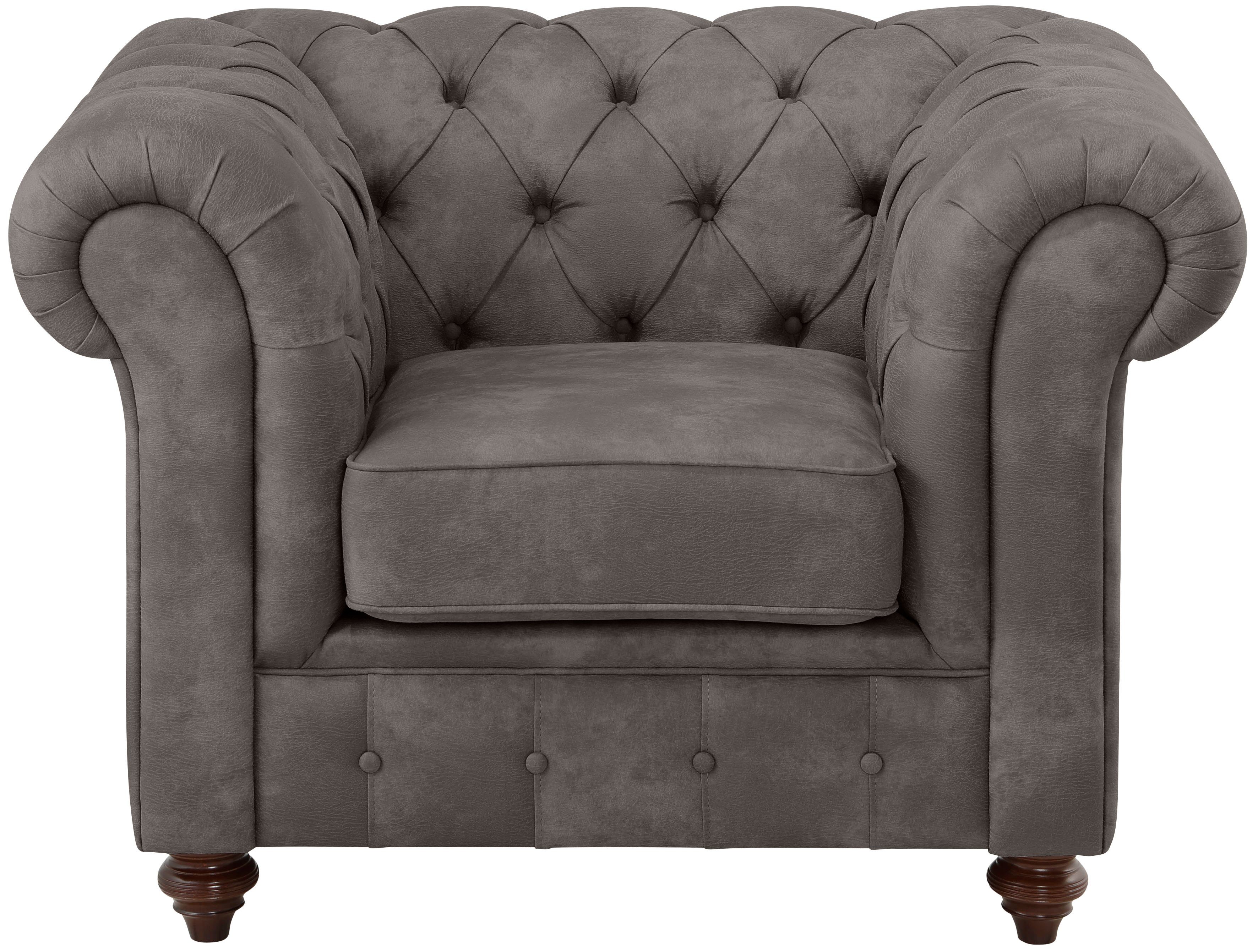 Home affaire Fauteuil CHESTERFIELD met hoogwaardige knoopdetails, ook in leer