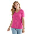 classic basics shirt met korte mouwen roze