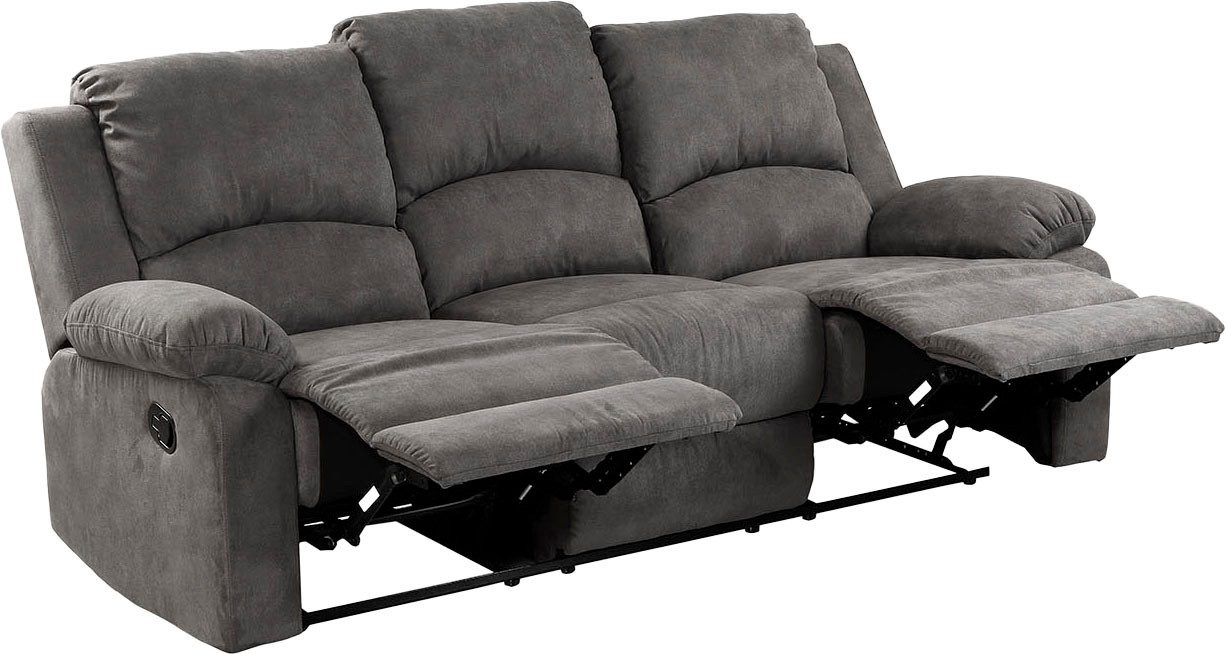 Jockenhöfer Gruppe 3-zitsbank Dakota Ligfunctie met halfautomatische relaxfunctie, TFK bekleding