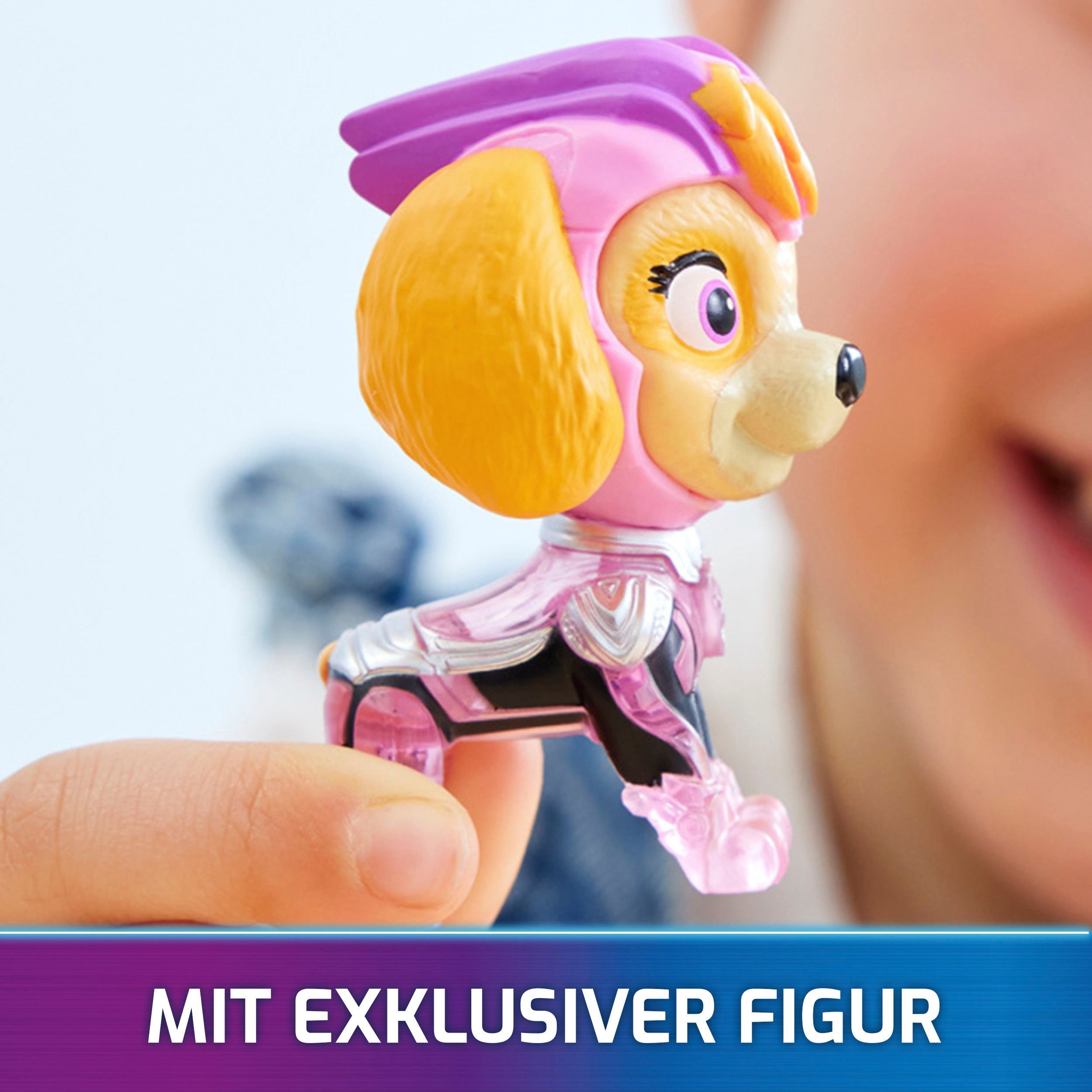 Spin Master Speelgoed vliegtuig Paw Patrol - Movie II - Skyes Deluxe Jet-Flieger inclusief skye figuur, met licht- en geluidseffect