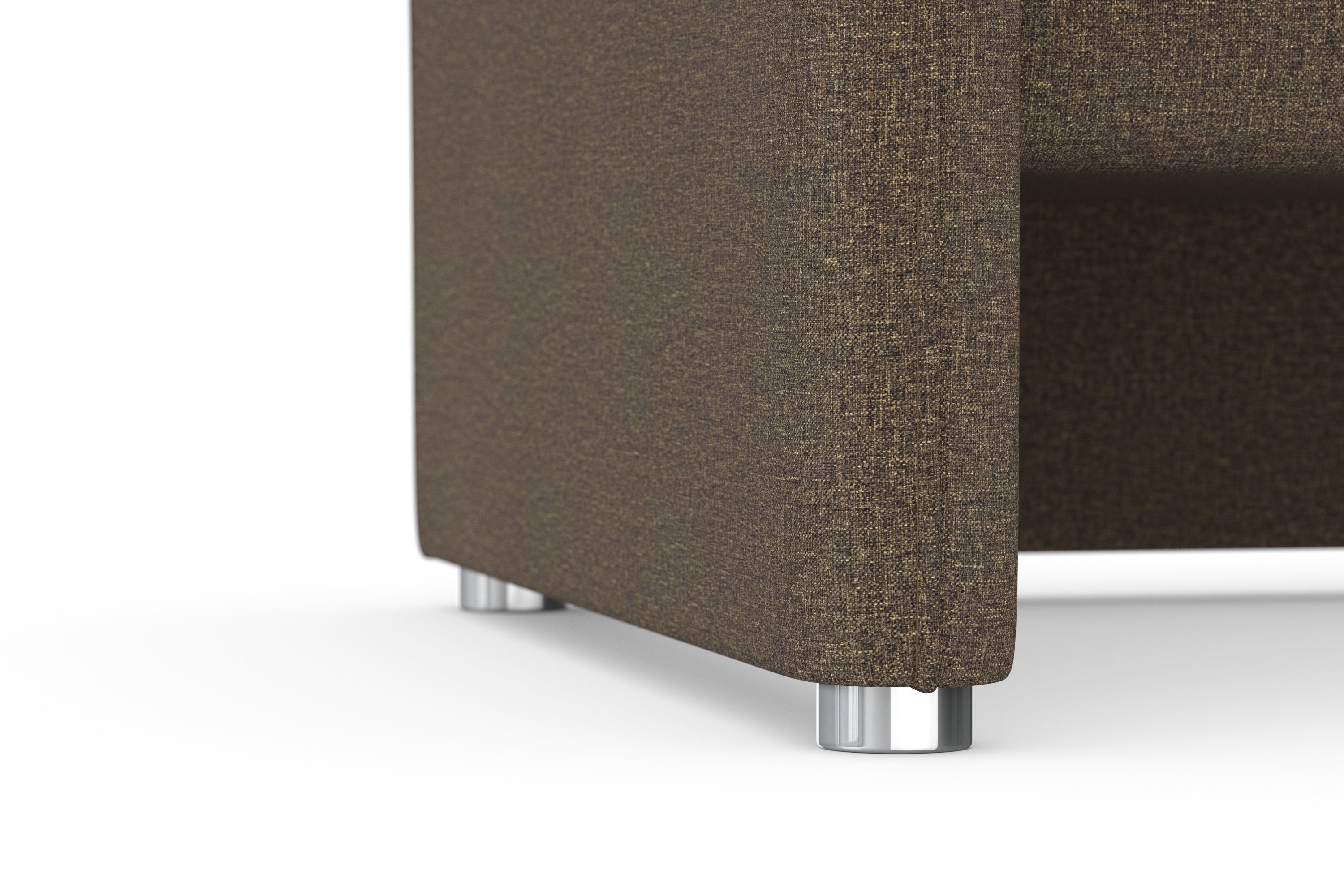 DOMO collection 2-zitsbank Pina, smalle armleuningen, met bonellvering, compact & elegant