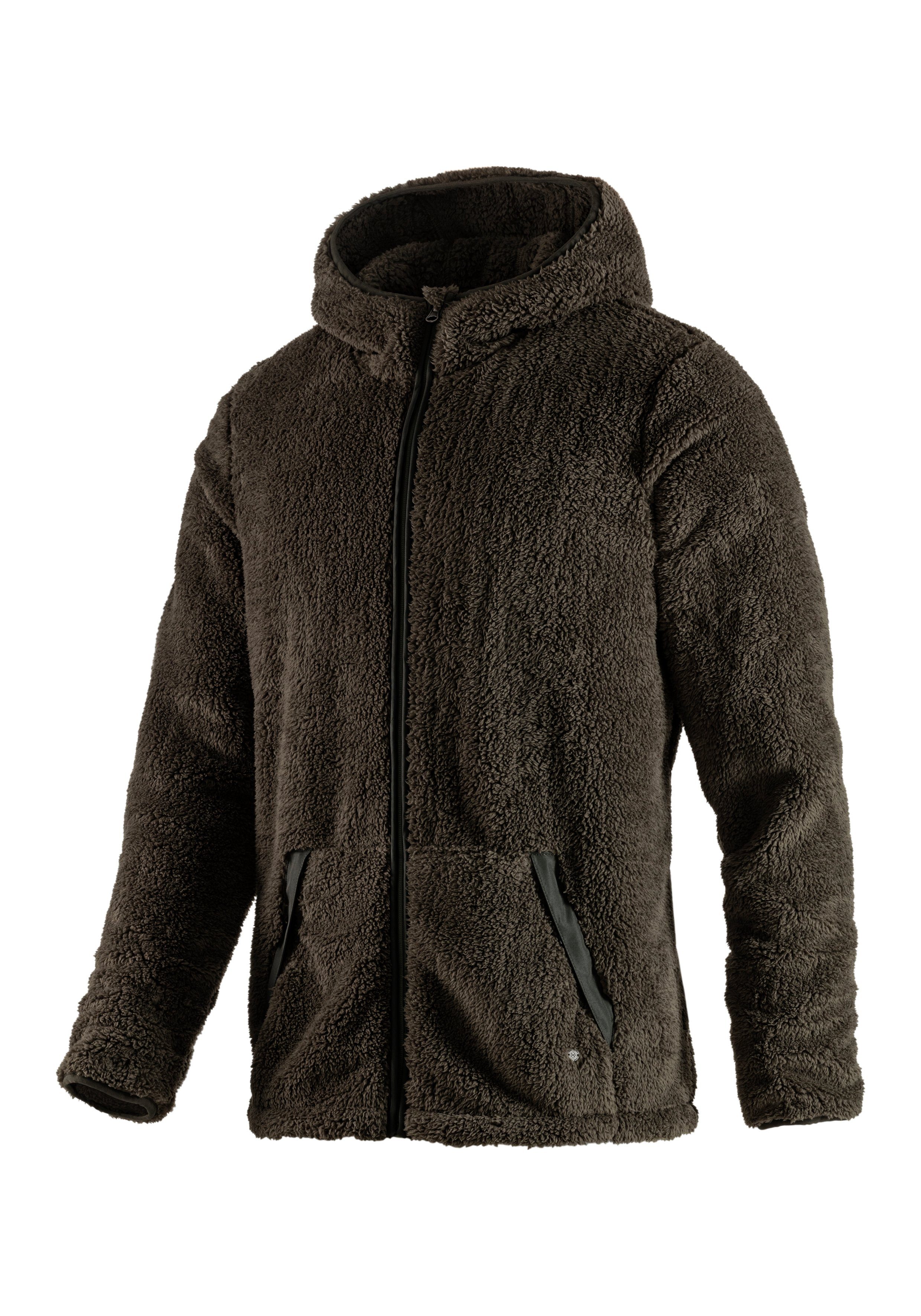 John Devin Capuchonvest in zacht teddy fleece