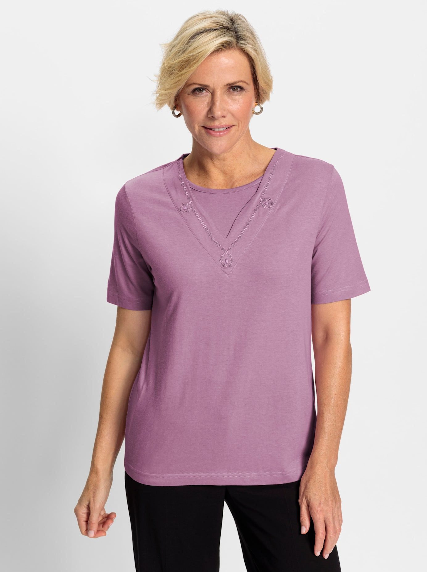 Classic 2-in-1-shirt Shirt (1-delig)