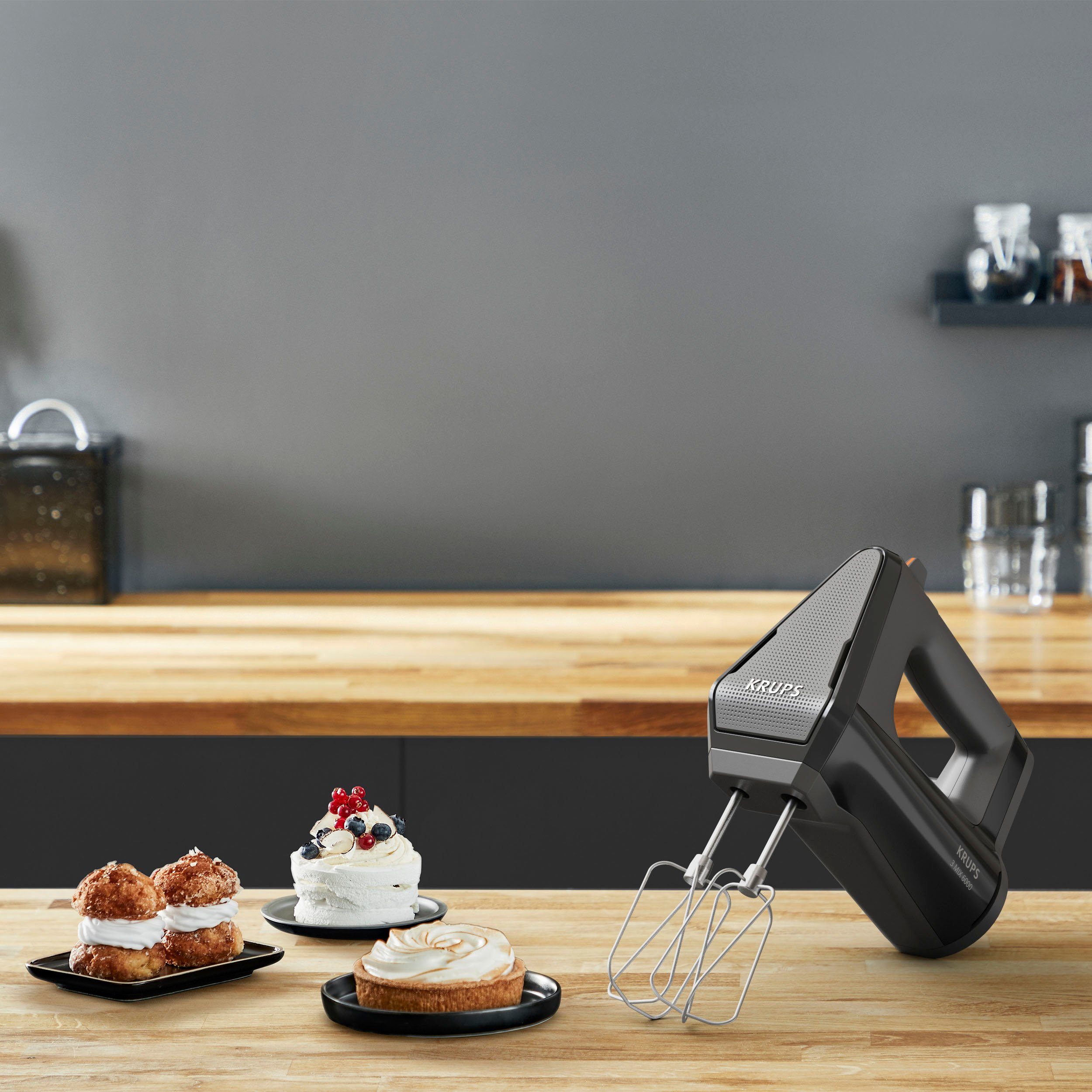 Krups Handmixer GN6028 3MIX 6000, soft-touch handgreep, lange kabel