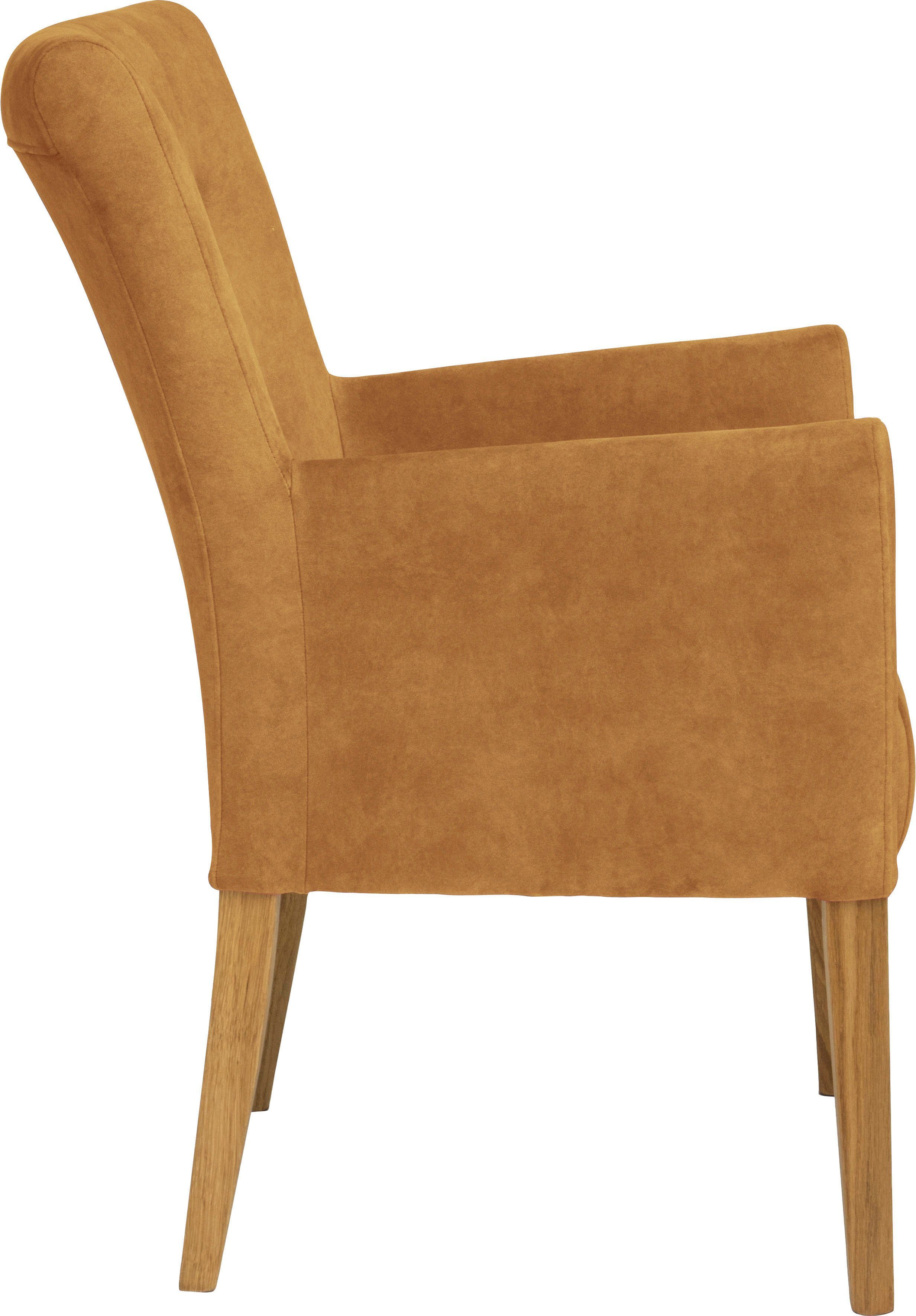 Home affaire Eetkamerstoel King Fauteuil met knoopdetails, gestoffeerde stoel (1 stuk)