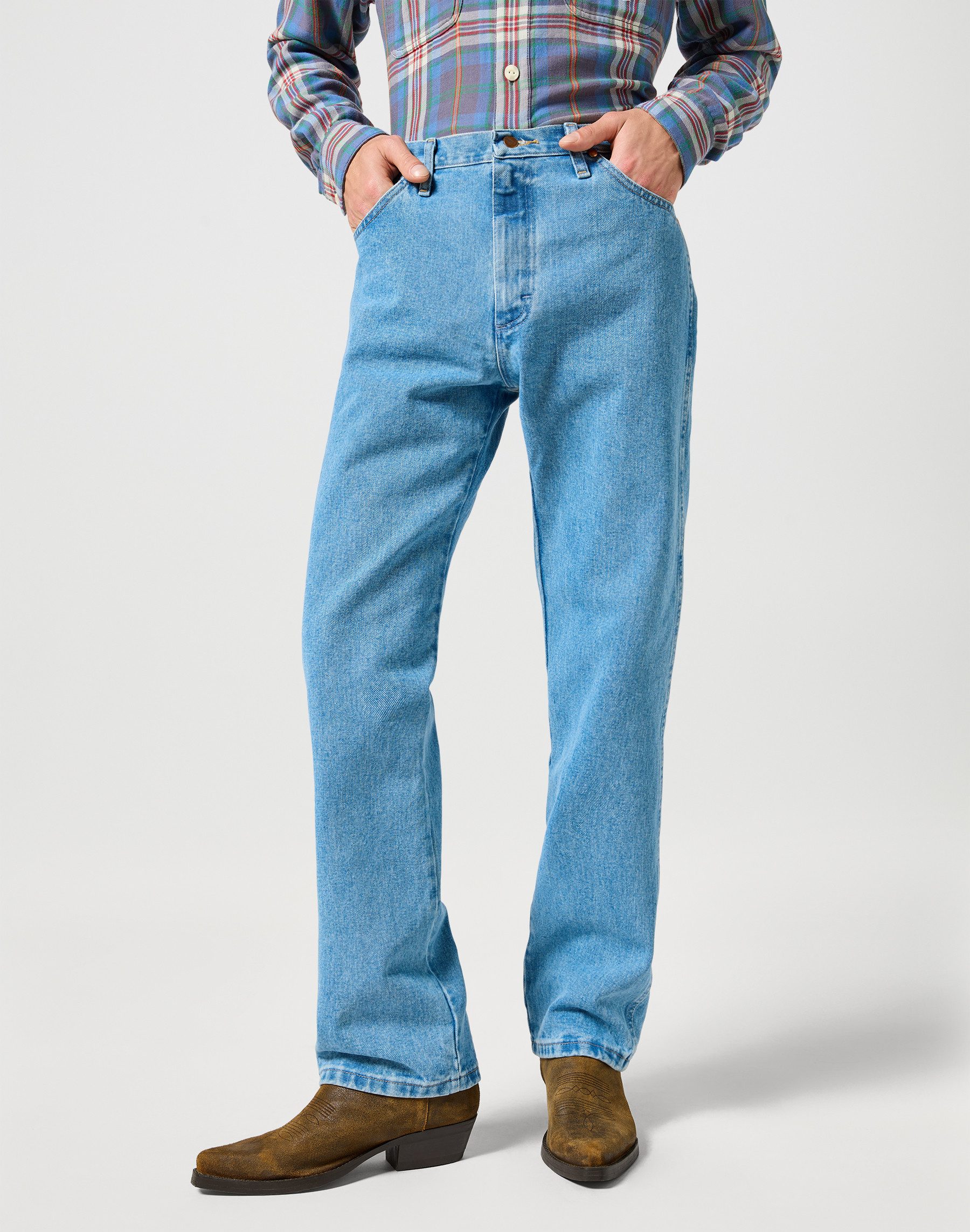 Wrangler 5-pocket jeans 13MWZ ORIGINAL FIT heren slim fit jeans maat 32 blauw