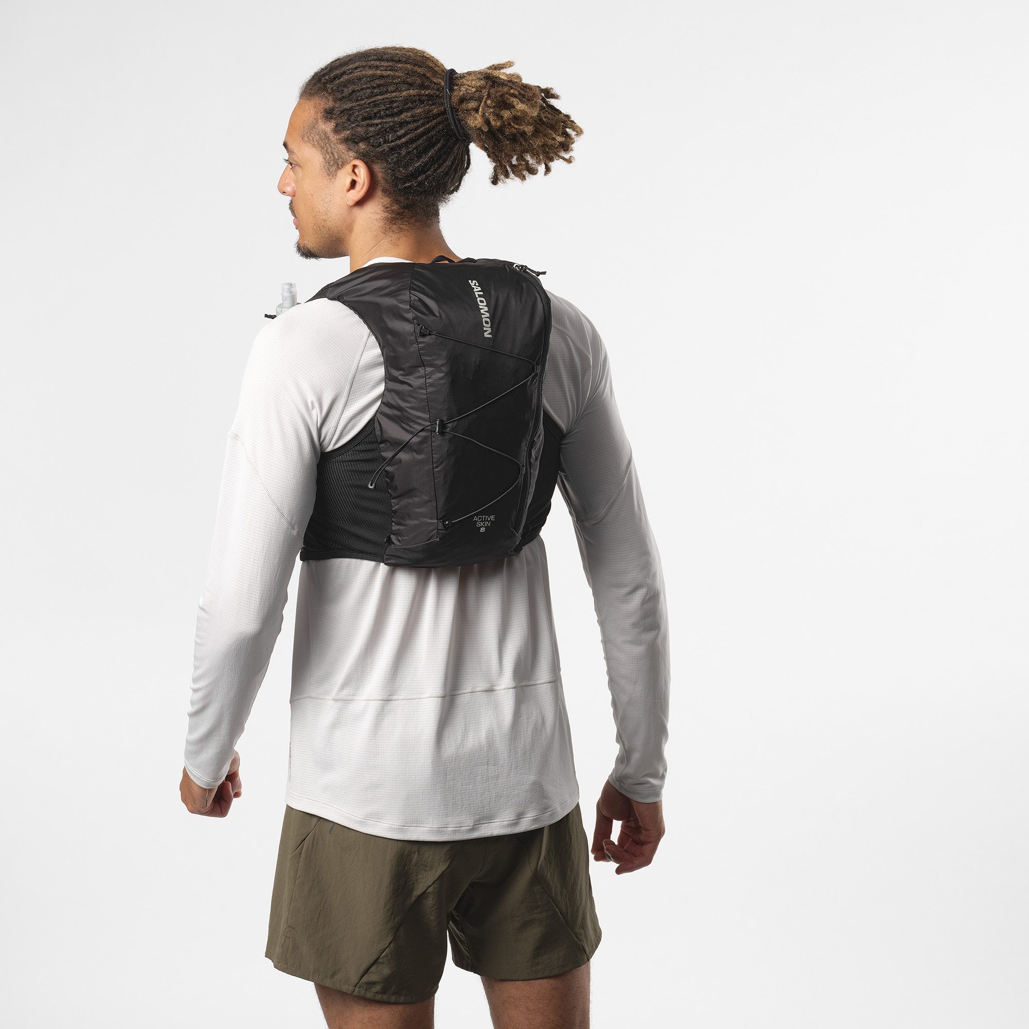 Salomon Drinkrugzak ACTIVE SKIN 8 Running-bodywarmer inclusief soft flask