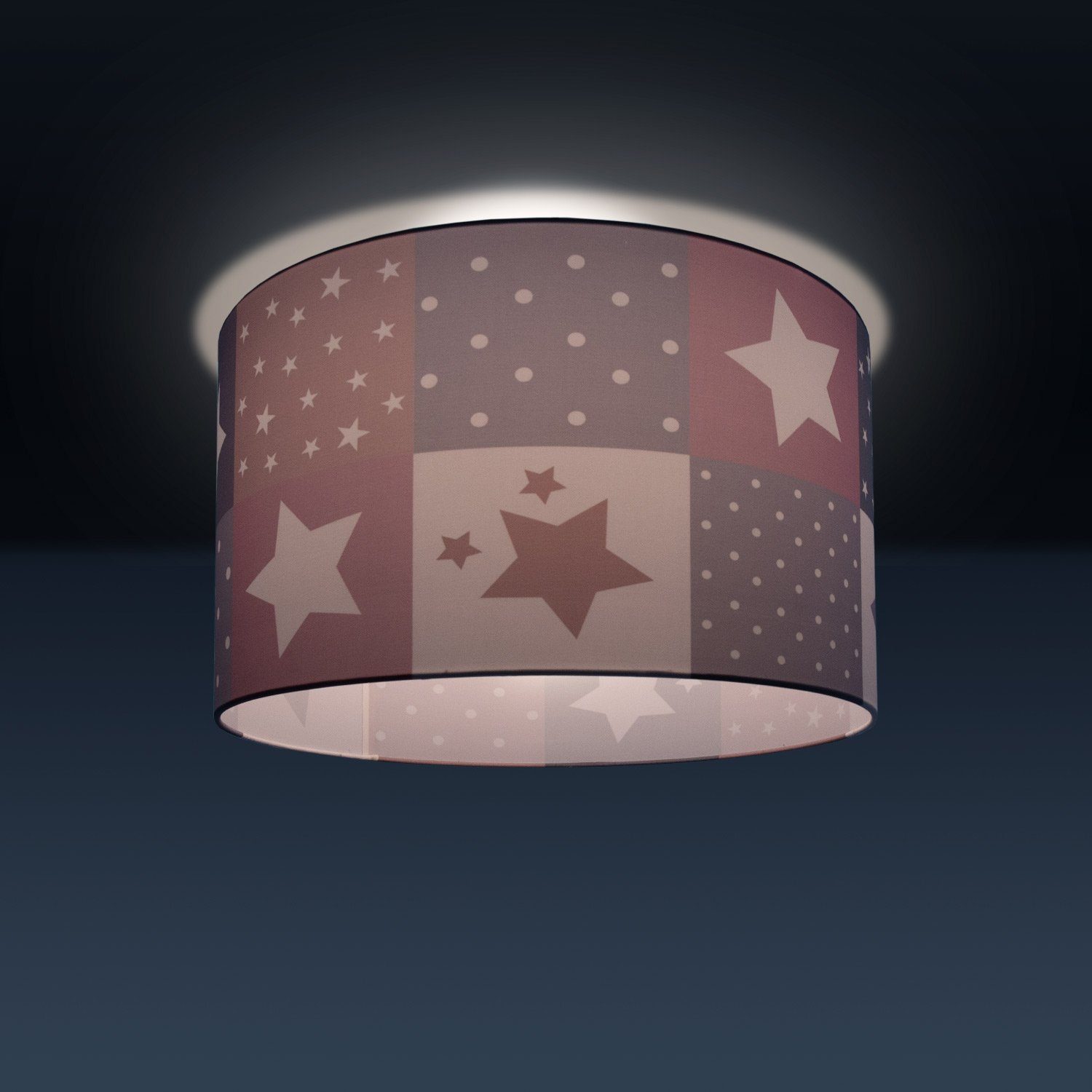 Paco Home Plafondlamp Cosmo 345 Kinderlamp plafondlamp LED kinderkamer lamp sterren-motief E27