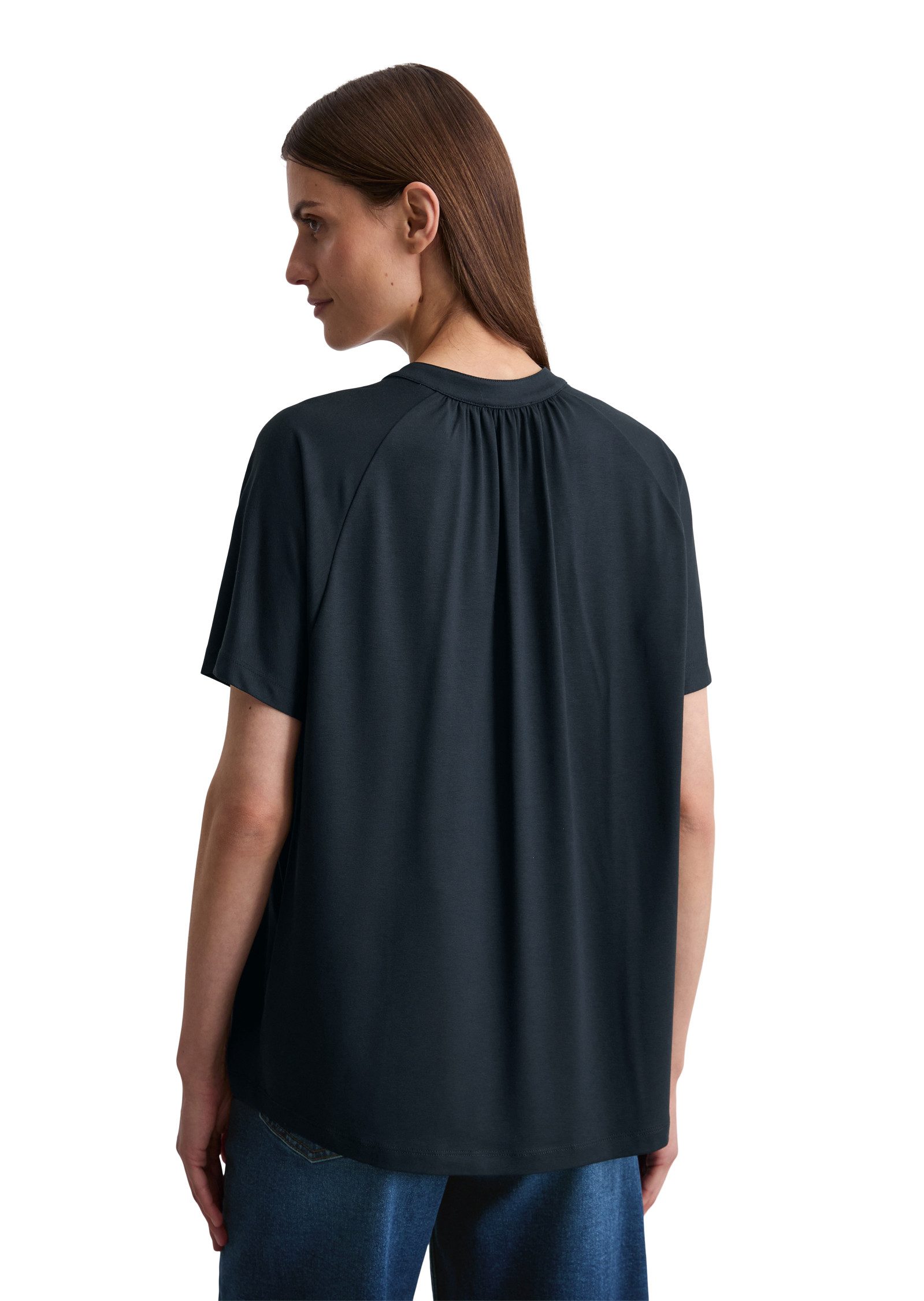 Marc O'Polo Shirt met staande kraag met knoopsluiting