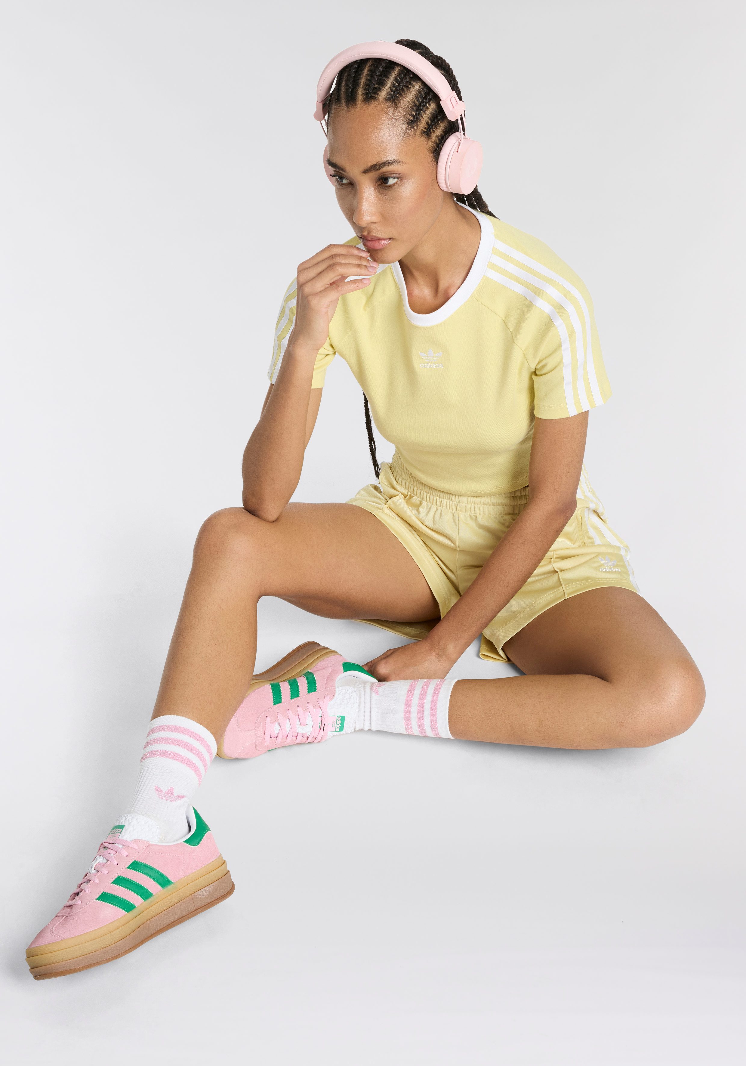 adidas Originals Sportsokken MIDCUT GLITTER CREW SOCKS, 2 PAAR (2 paar)