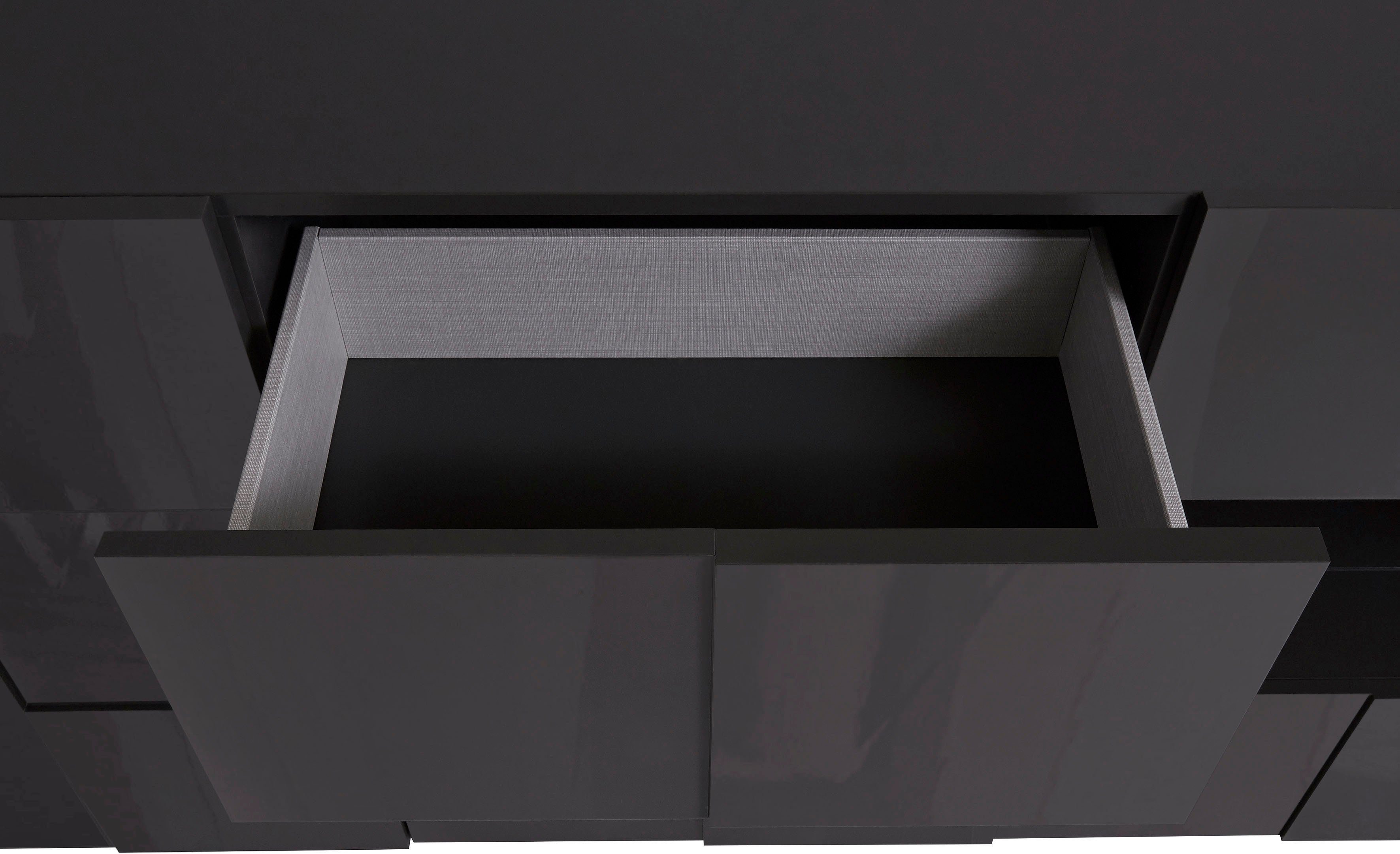 INOSIGN Dressoir Dama Breedte 241, Commode 2 deuren en 4 lades, Dressoir Front in 3D-uiterlijk, veel opbergruimte, verschillende kleuren