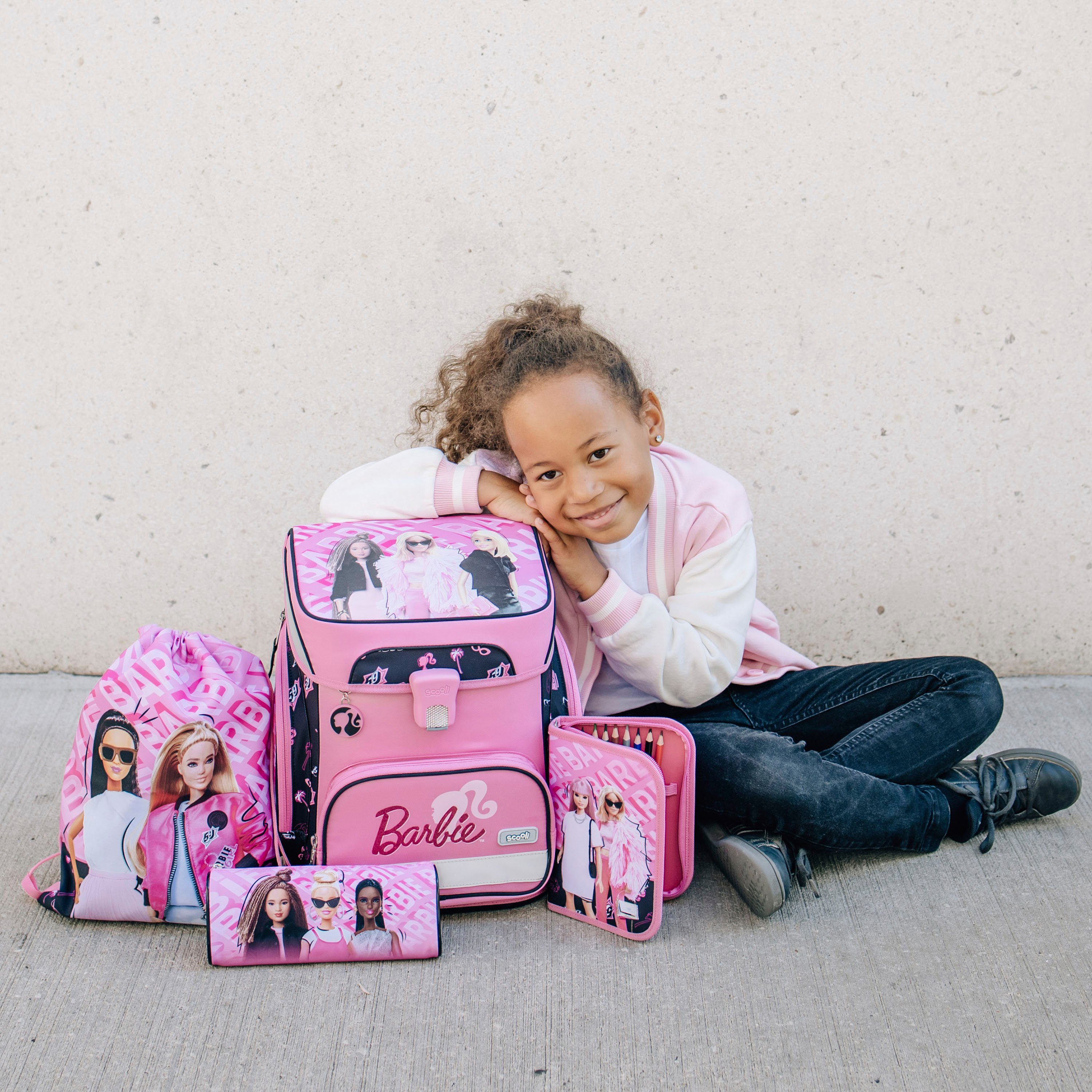 Scooli Schooltas EasyFit, Barbie (5-delig)