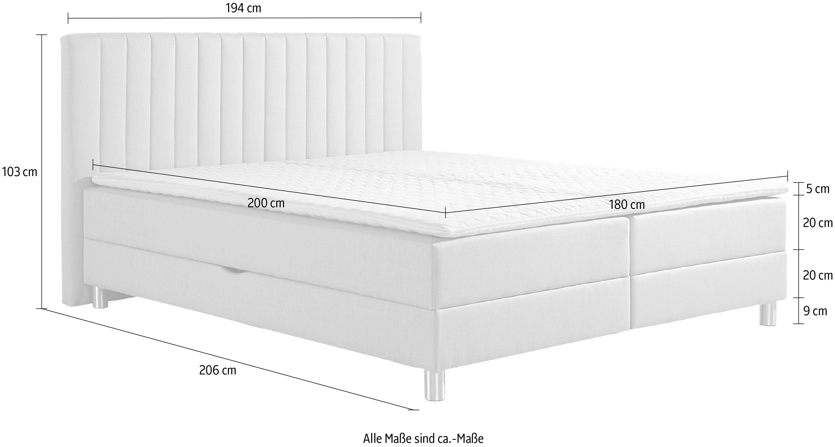 Maintal Boxspring met bedkist en topmatras van koudschuim