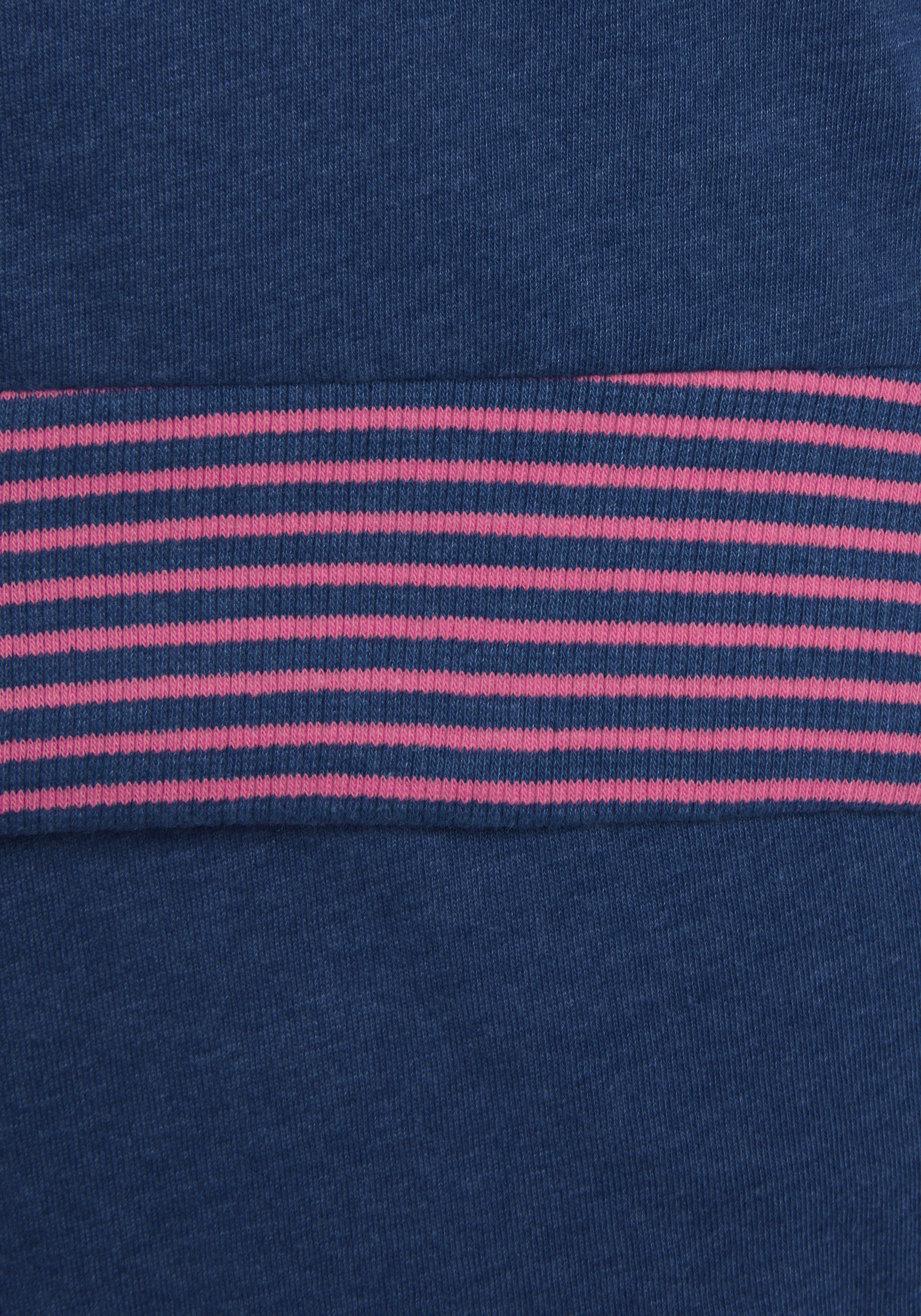 Vivance Dreams Shortama met decoratieve flatlock-naden in neonkleuren (2-delig)