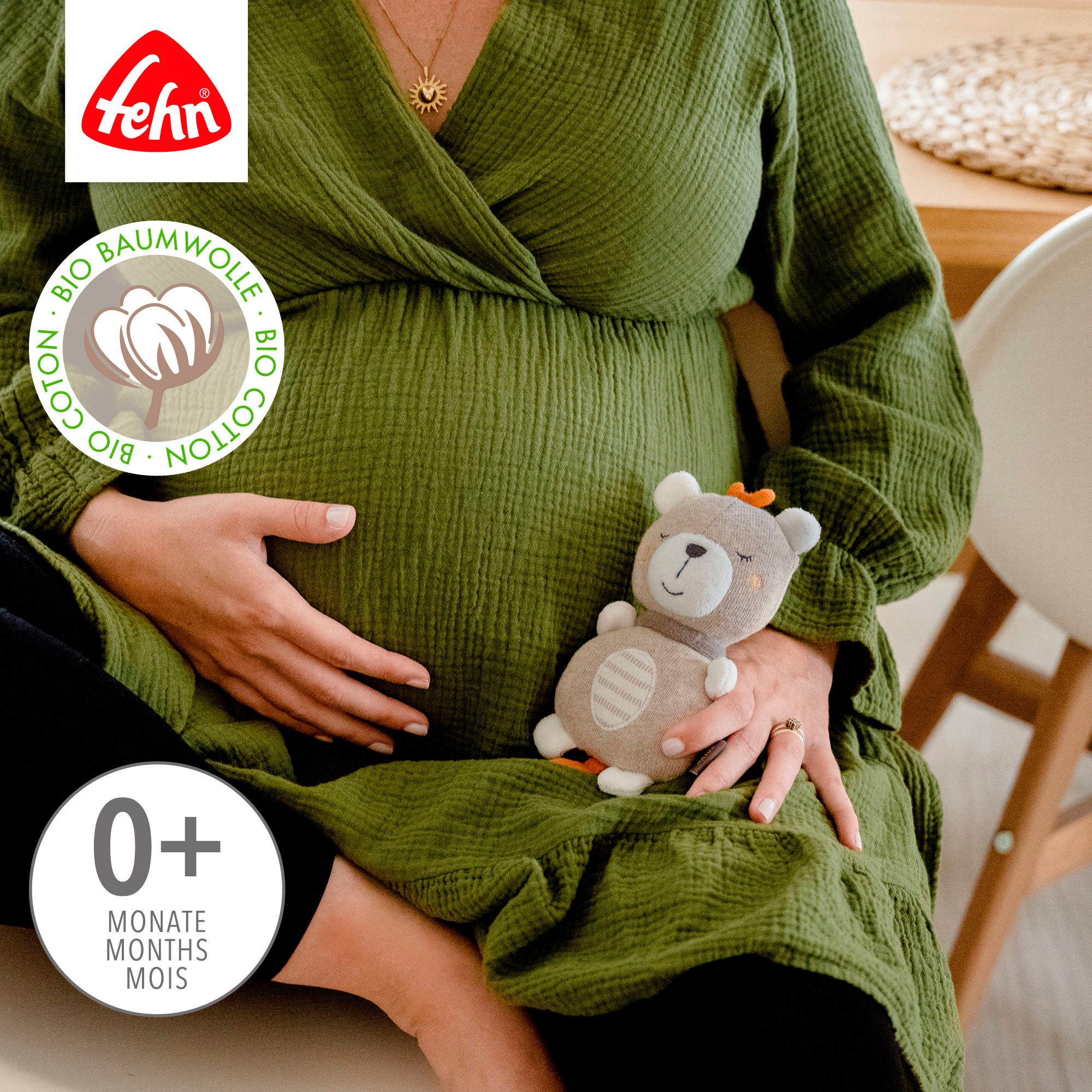 Fehn Speeldoosje FehnNATUR, mini-speeldoosje teddy