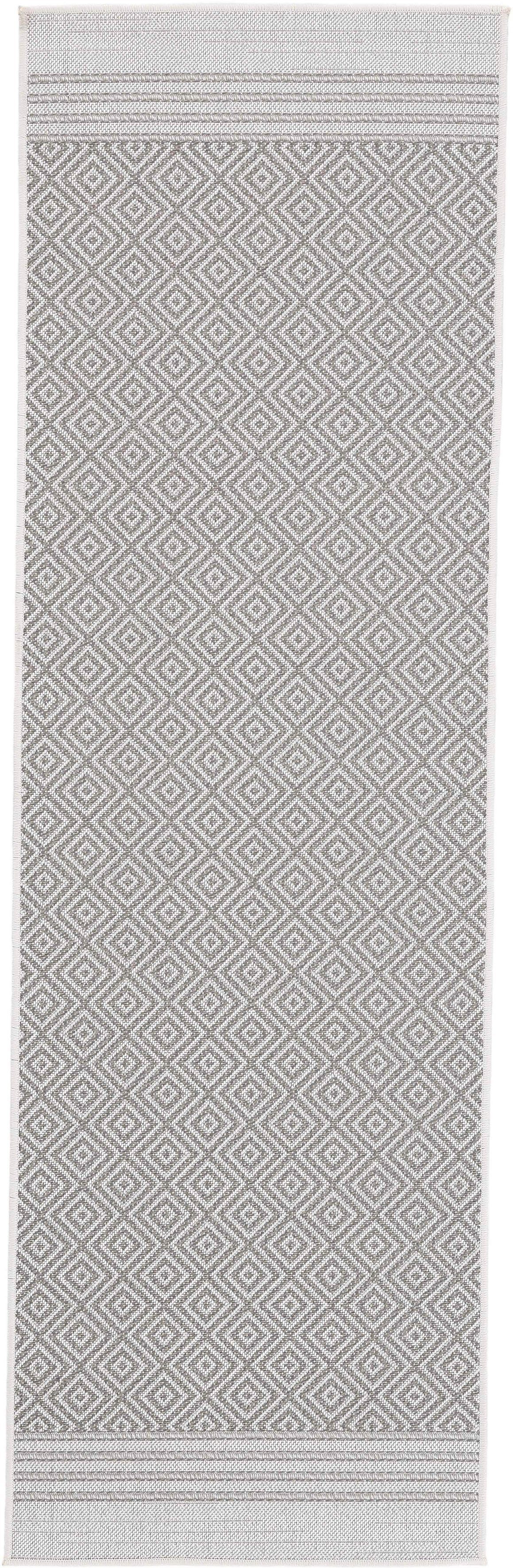 carpetfine Loper Boho 103 robust vlakweefsel, sisal look, uv-bestendig, buitenruimte lopers maat 75 cm x 240 cm x 4 mm beige