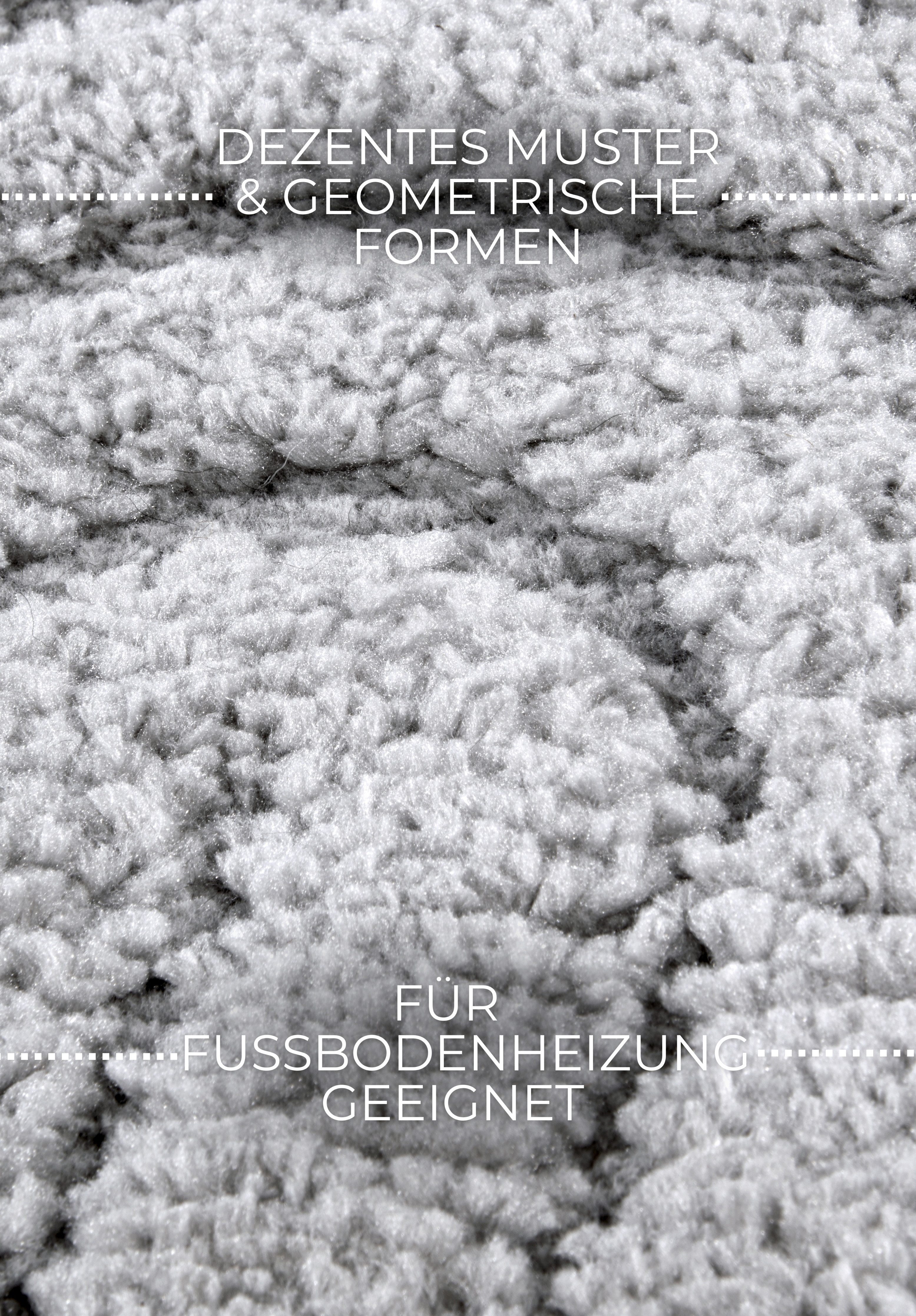 ELLE DECORATION Design-vloerkleed Cosy Panglao, ook als rond tapijt verkrijgbaar uni laagpolig, hoog-laag structuur, modern, scandi, boho, woonkamer