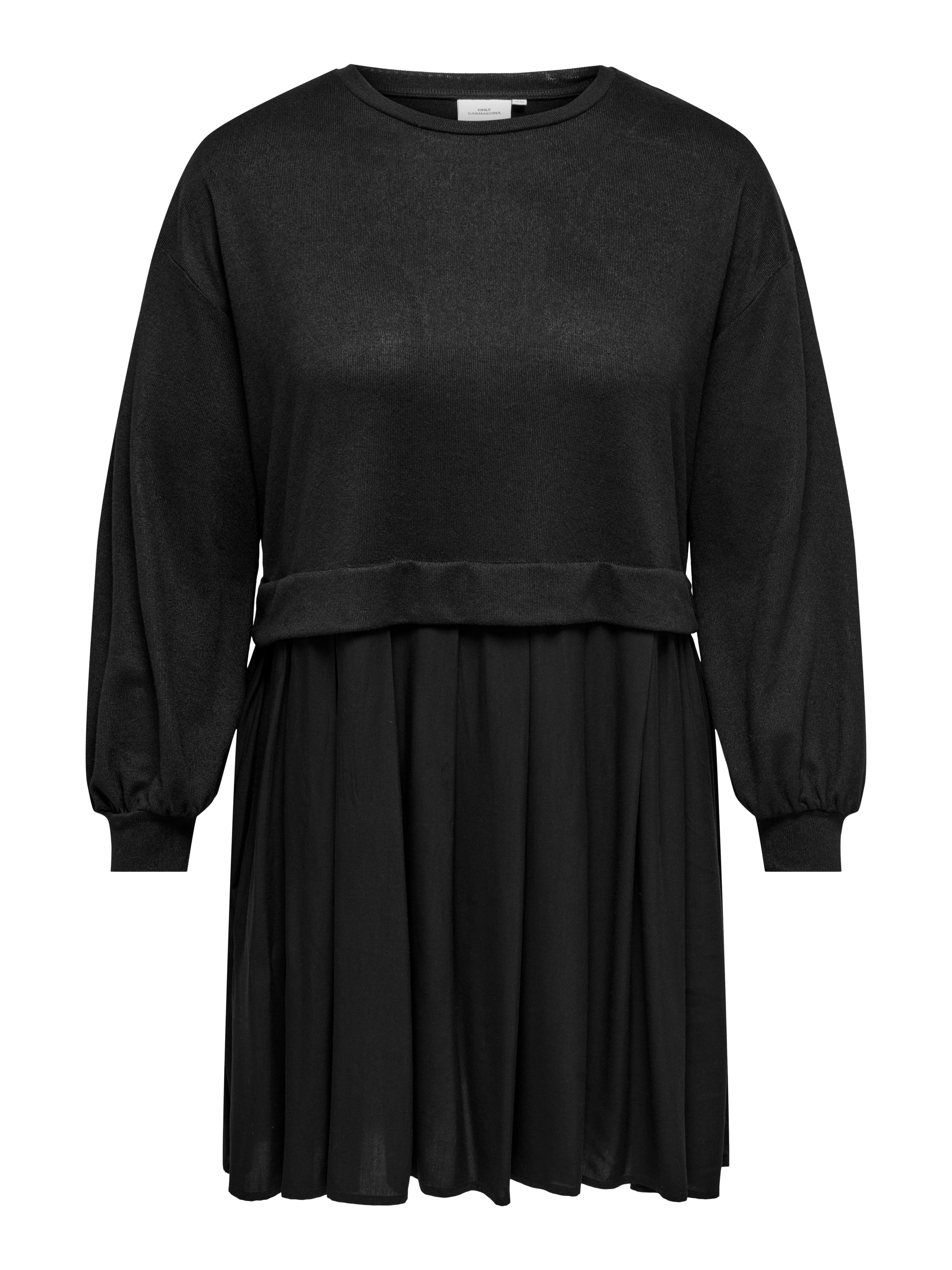 ONLY CARMAKOMA Jerseyjurk CARUMA ALBA L/S MIX KNEE DRESS JRS