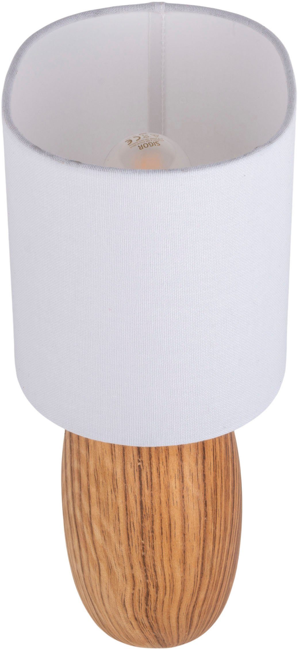 näve Tafellamp Woody Keramische tafellamp, E14, max. 40W, hoogte: 31,5 cm, incl. kantelschakelaar (1 stuk)