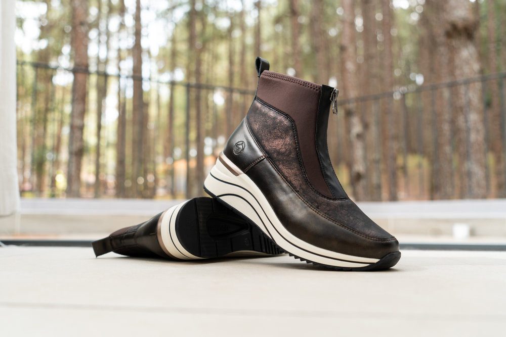 Remonte Sneakers met sleehak instaplaarzen, vrijetijdsschoenen, high-top sneakers, voorrits
