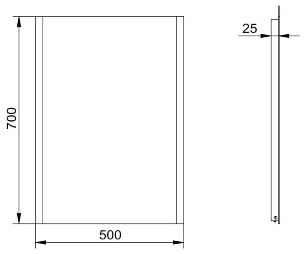 Talos Badspiegel Loft Bxh: 50x70 cm, energiebesparend (complete set)