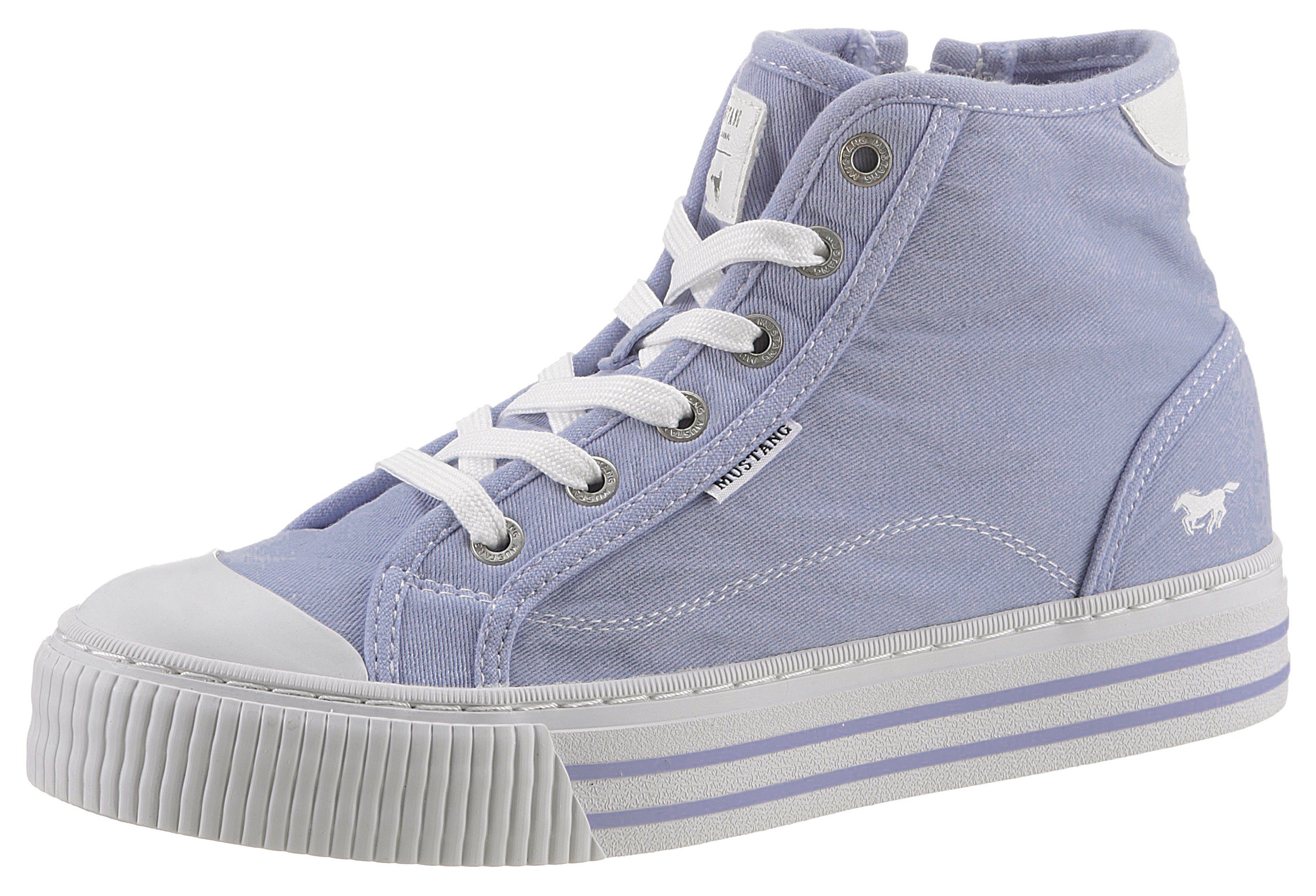 Mustang Shoes Plateausneakers lace-up shoe, leisure shoe, high top sneaker with zipper