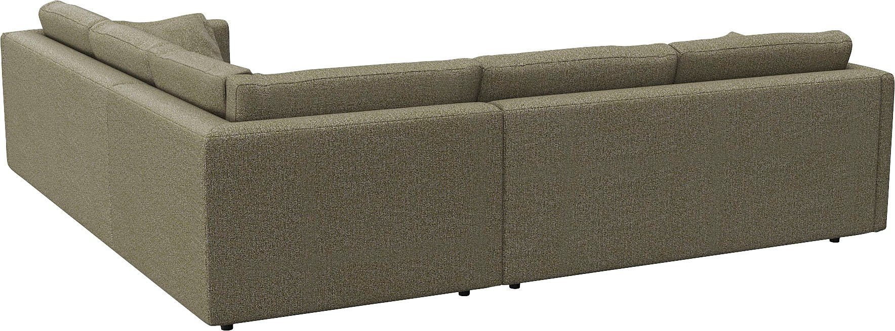 FLEXLUX Hoekbank Lovane gelijkzijdig, comfortabel en comfortabel Zacht en zeer comfortabel, grote zitdiepte op koudschuim, inclusief sierkussen