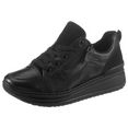 ara sneakers met sleehak sapporo in comfortabele schoenwijdte g (=wijd) zwart