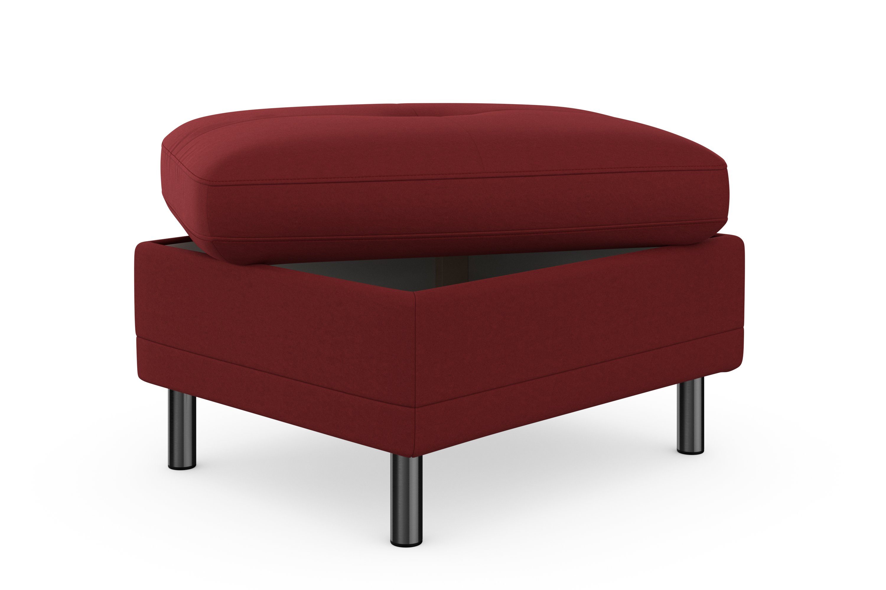 Places of Style Hocker met bergruimte Calando passend bij het bekleding van de calando-serie, ook met soft-clean bekleding