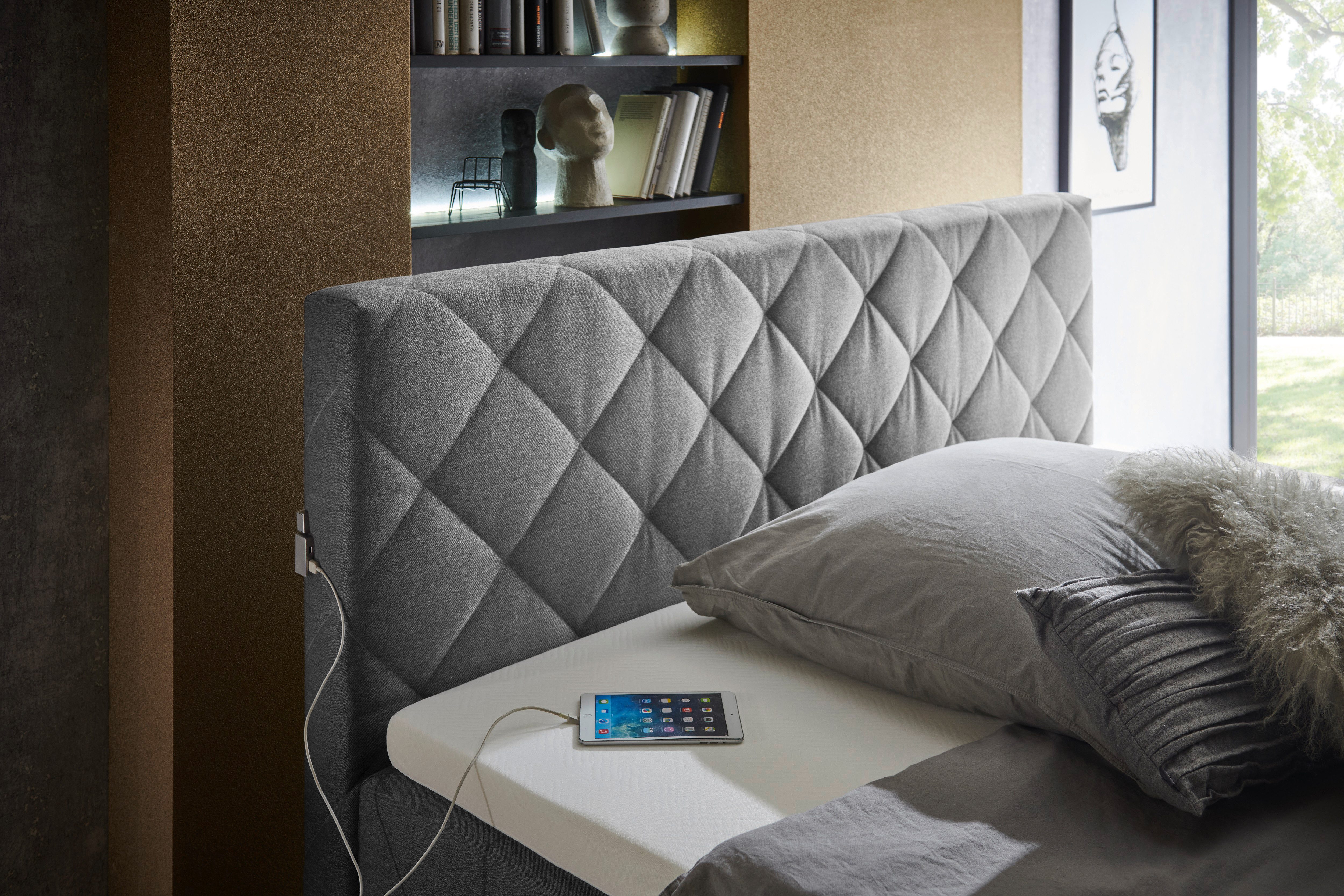 meise.möbel Boxspring Messina met bedkist, ledverlichting en topmatras