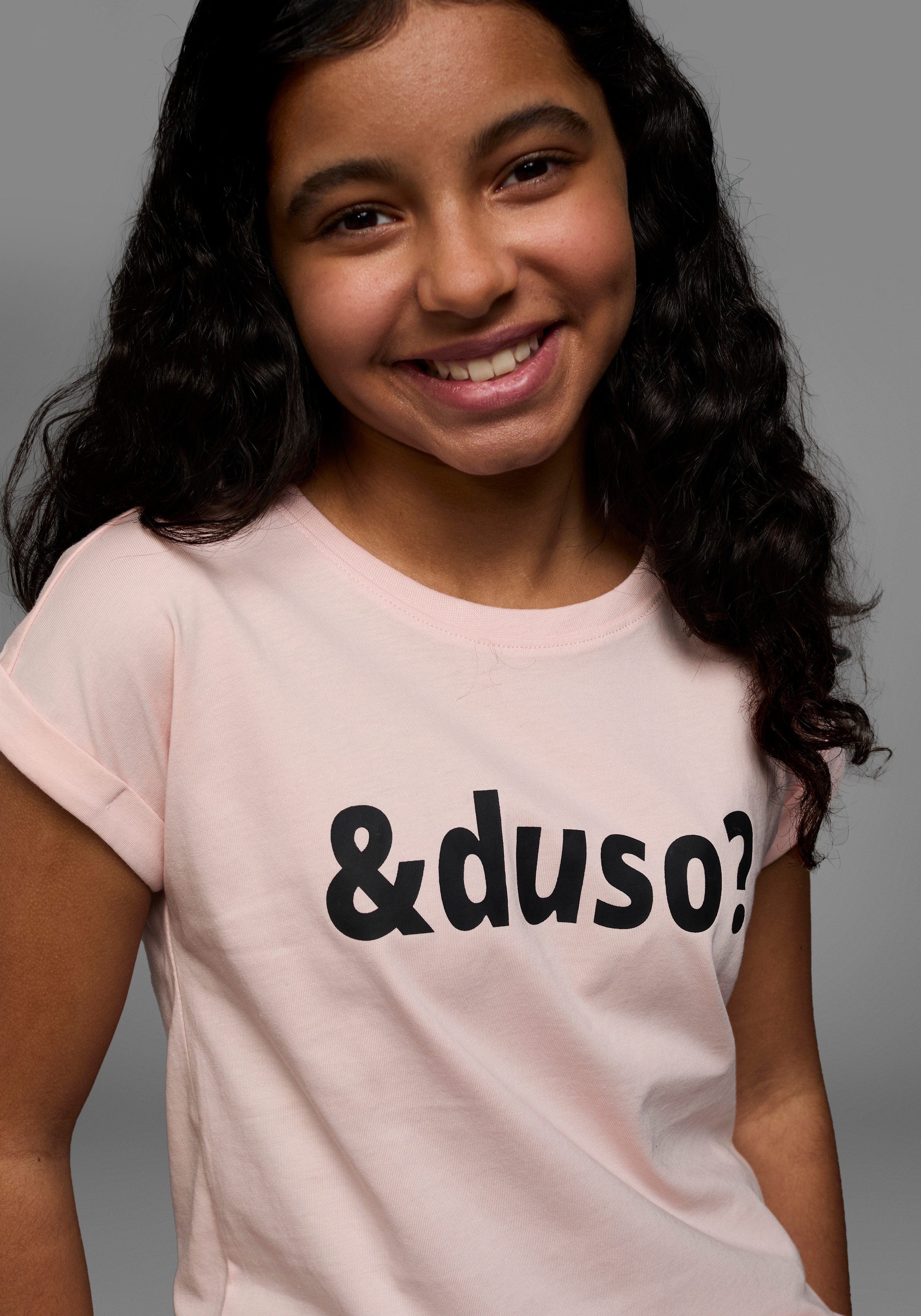 KIDSWORLD T-shirt &duso? korte mouwen, bedrukt, ronde hals, van katoen