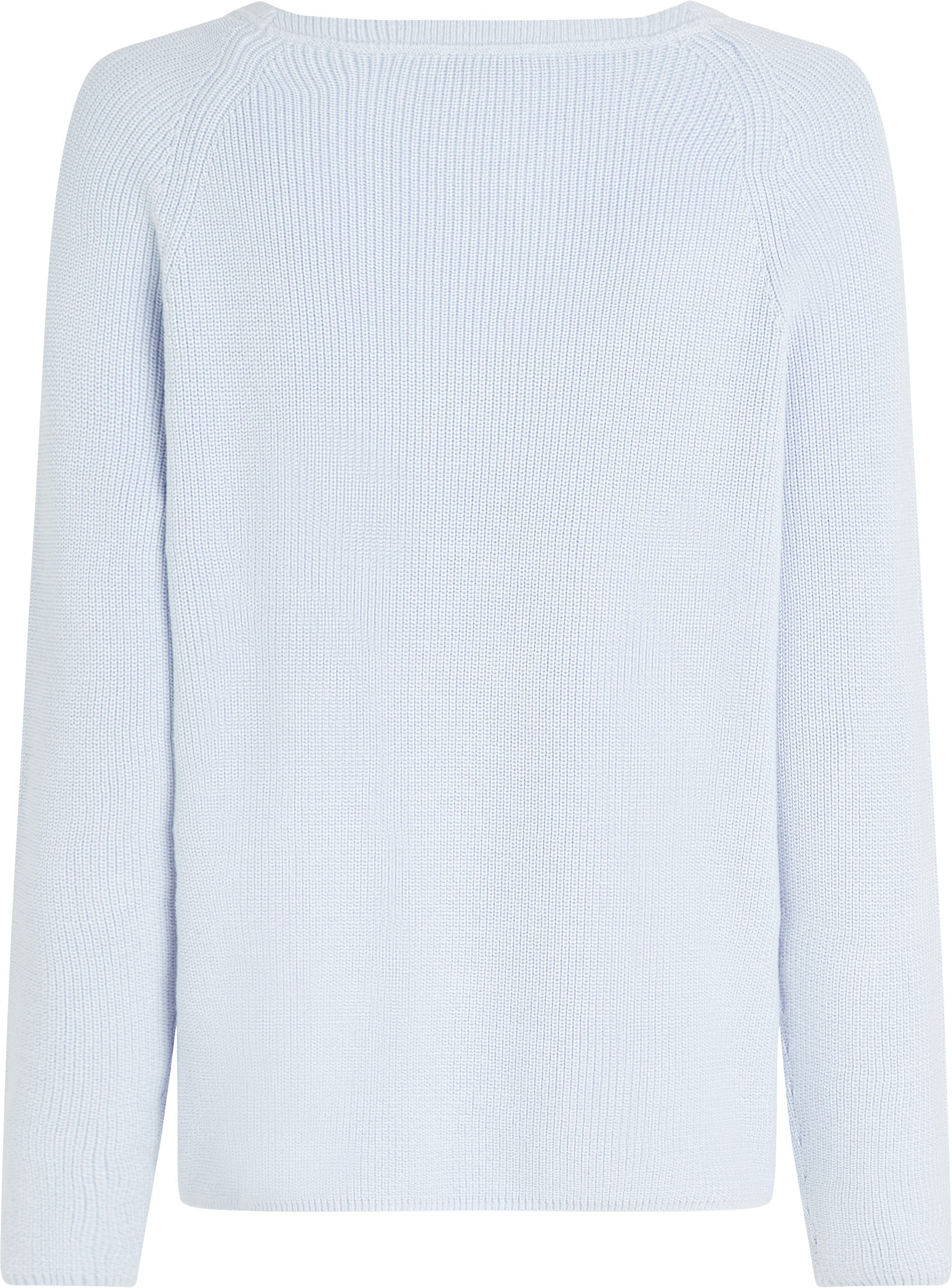 Tommy Hilfiger Gebreide trui CO CARDI FINE GG LS BOAT-NK SWT met raglanmouwen, logo-borduursel