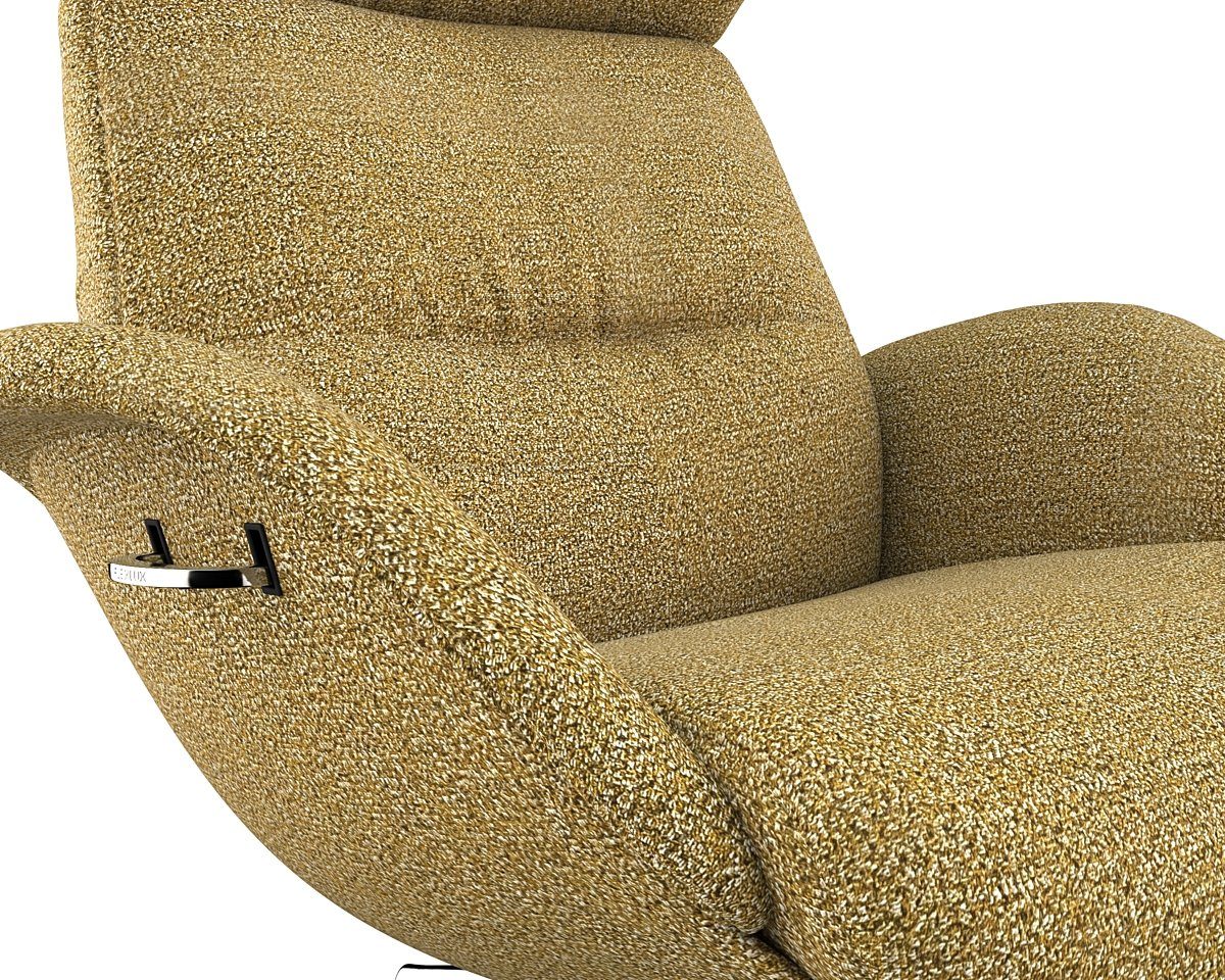 FLEXLUX Relaxfauteuil More, functionele stoel, gestoffeerde stoel, armleunstoel, TV-fauteuil Premium comfort, rug- en hoofdeindeverstelling, draaibaar, voet van aluminium