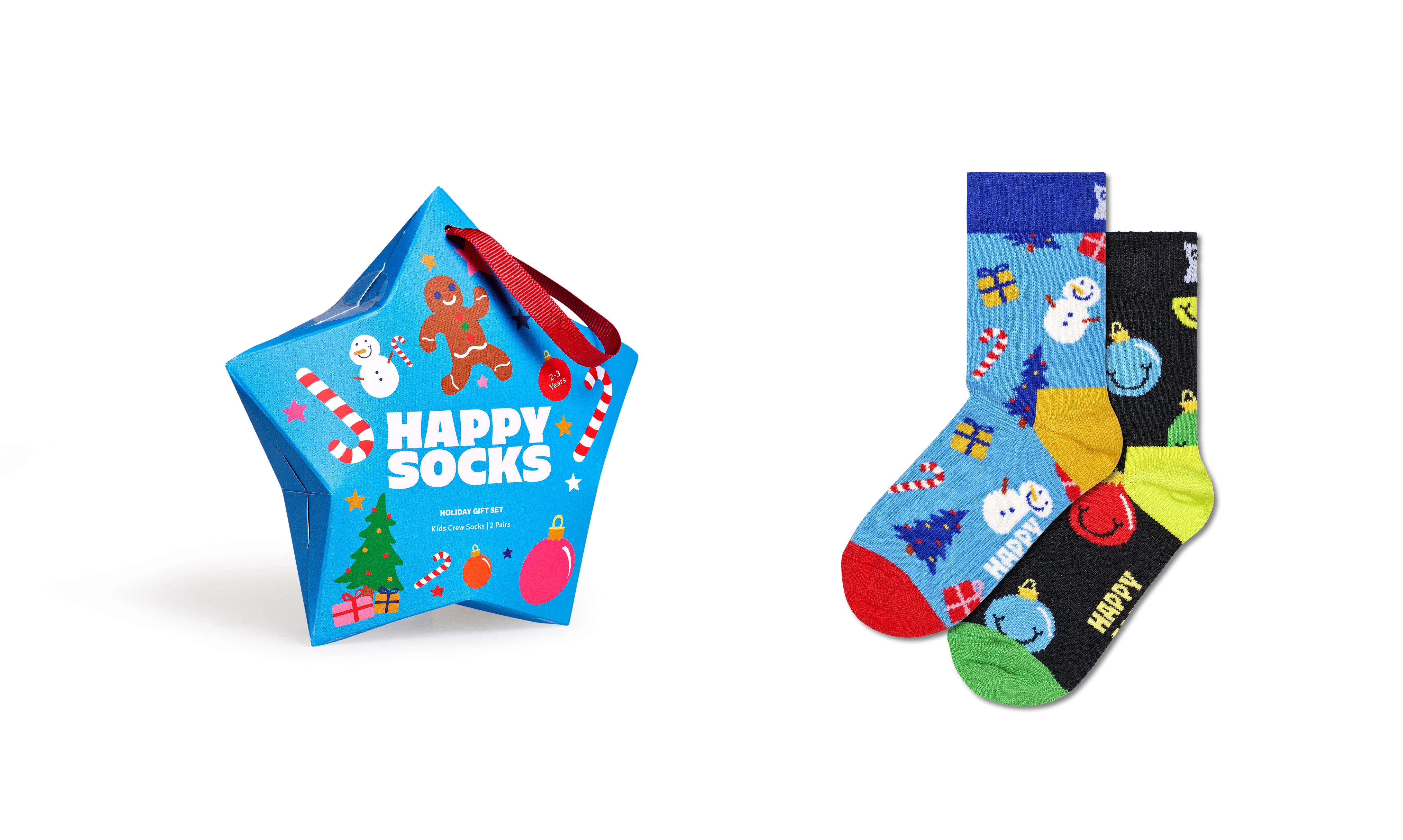 Happy Socks Sokken Holiday met kerstachtige motieven (Set van 3) kinderen sokken maat 24 (26) multicolor