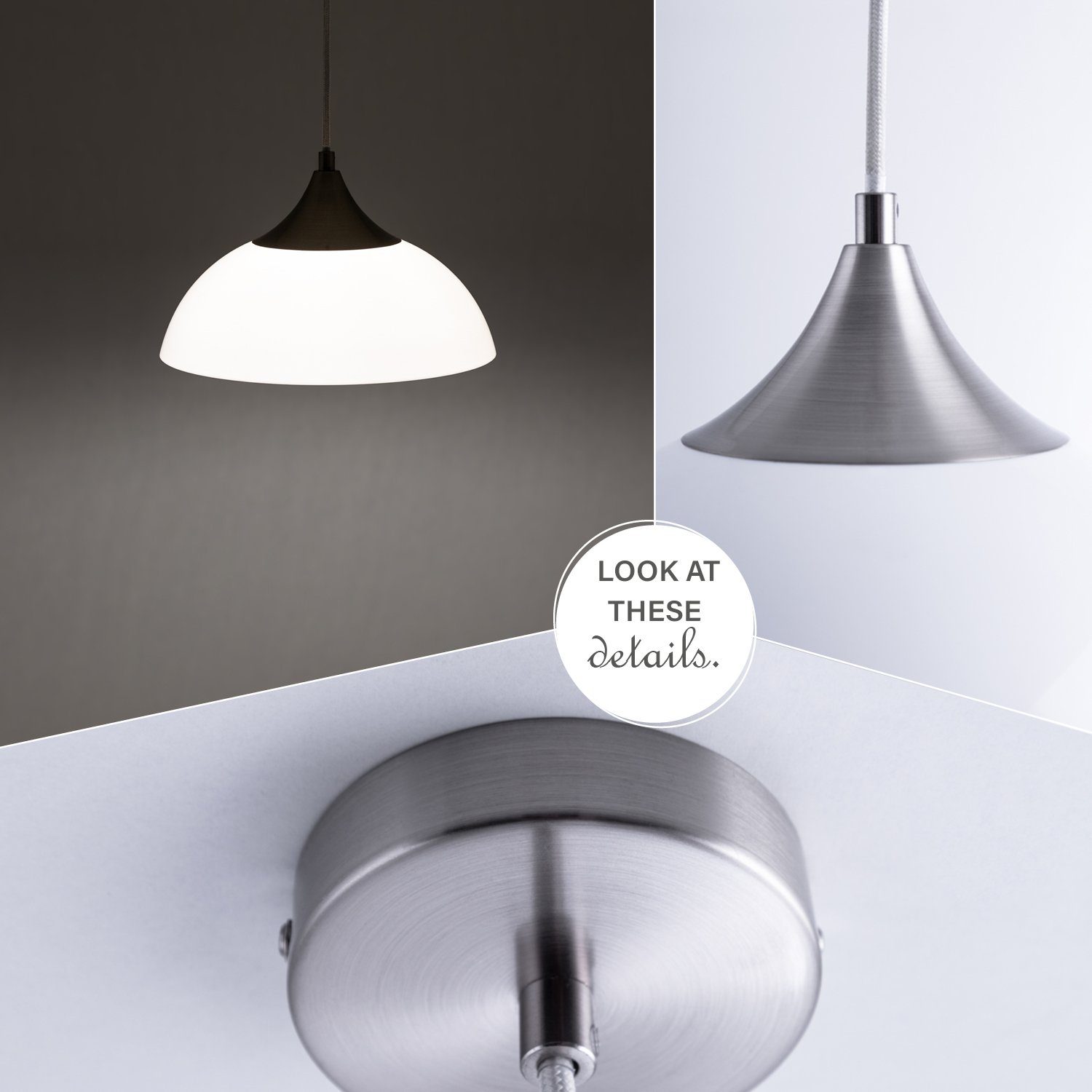 Paco Home Hanglamp JIN Hanglamp eetkamer Eettafellamp 1,5m textielen kabel in te korten E27