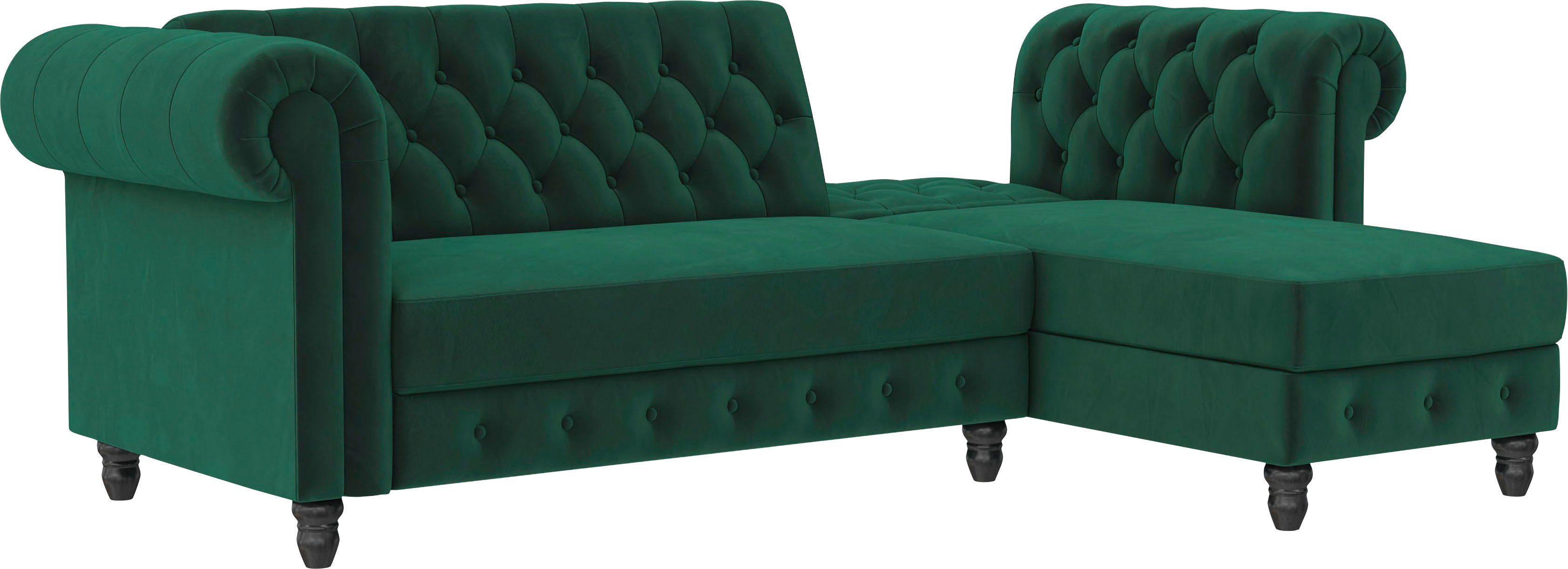 Dorel Home Hoekbank Felix, L-model, 241 cm (ligoppervlak108x195 cm), récamier verwisselbaar,