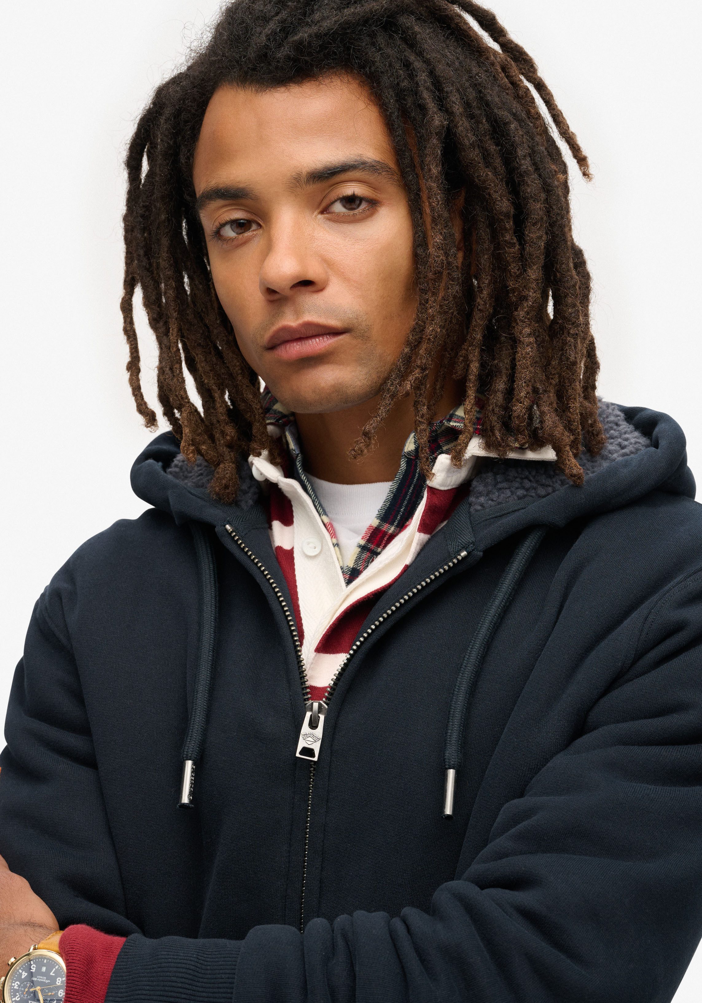 Superdry Capuchonsweatvest Borg Lined Ziphood