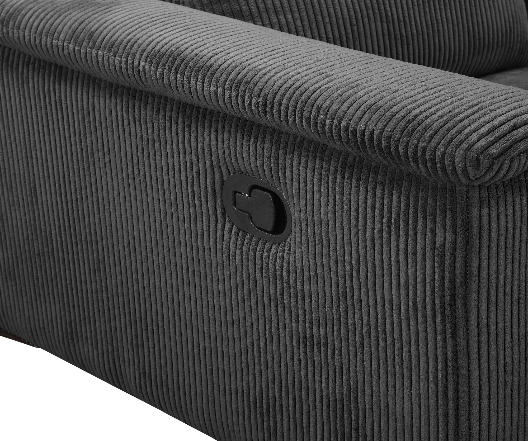 Places of Style 2-zitsbank Lund in Cord, met handmatige of elektrische
