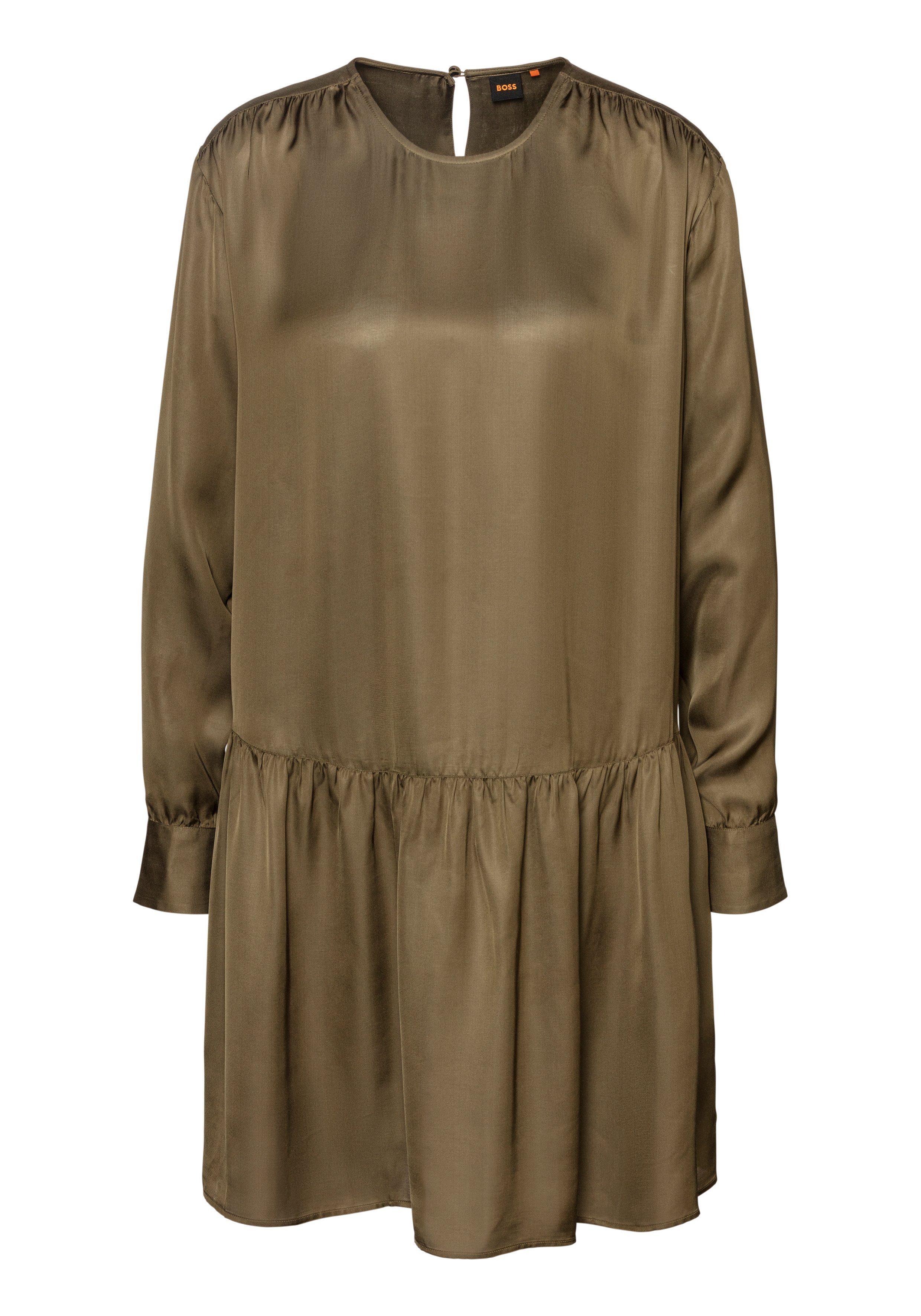 Boss Orange Blousejurk Diveno Premium Damesmode met aangerimpelde details dames blousejurken maat 38 groen