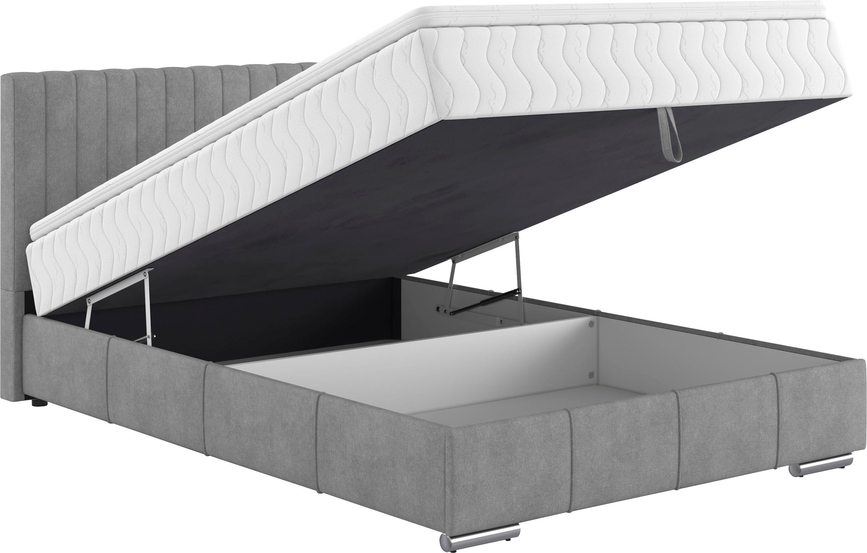 INOSIGN Boxspring Thor met bedbodem, incl. matras, topverkoper Topmatras en sierkussen, in verschillende hardheden beschikbaar