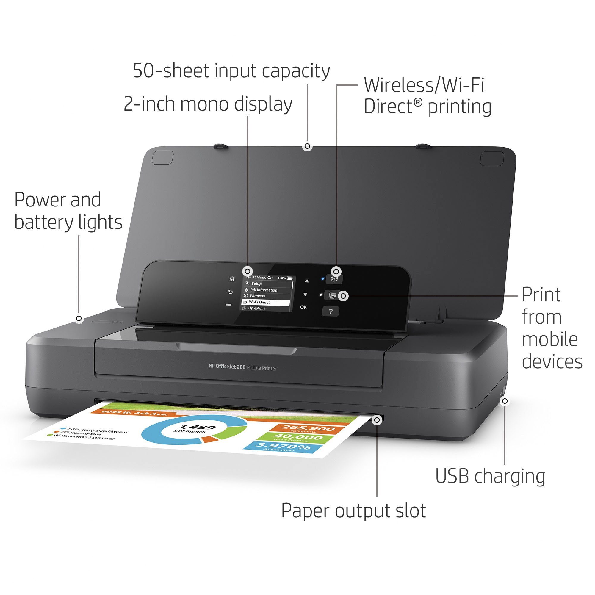 HP Mobiele printer OfficeJet 200 mobiele printer