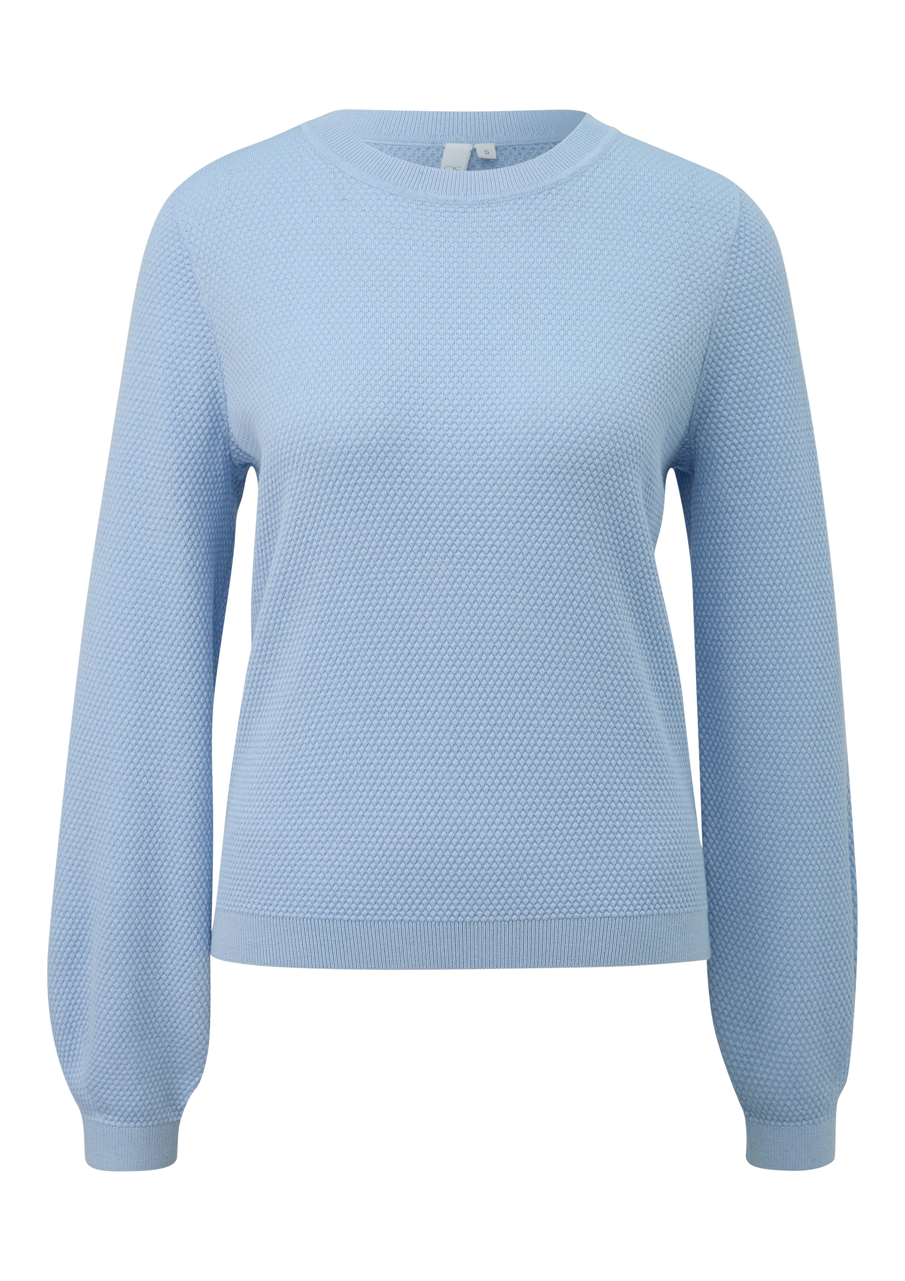 Q/S designed by Trui met ronde hals in tricot-look
