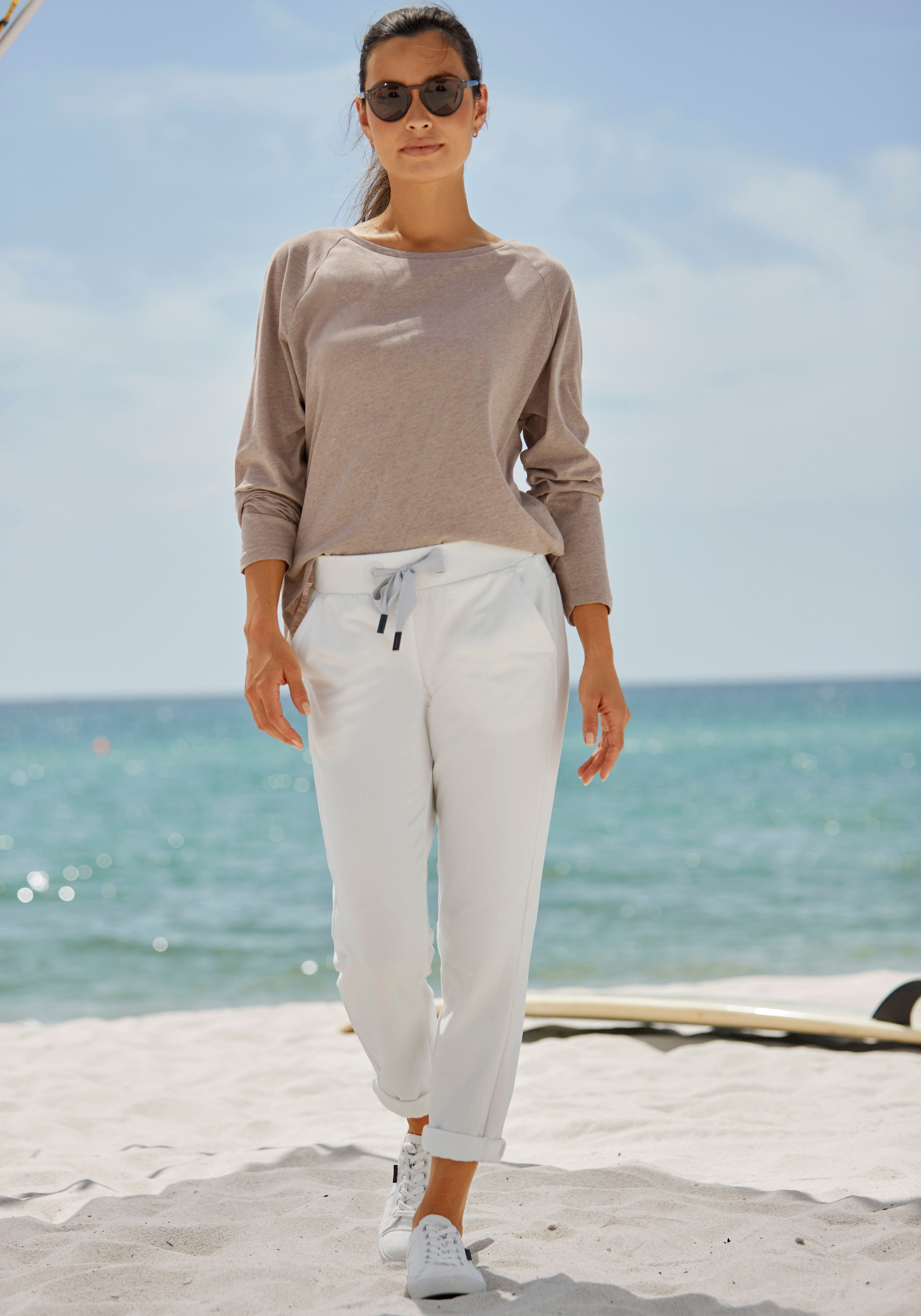 Elbsand Longsleeve Tira met logoprint op de rug shirt met lange mouwen sportief-casual