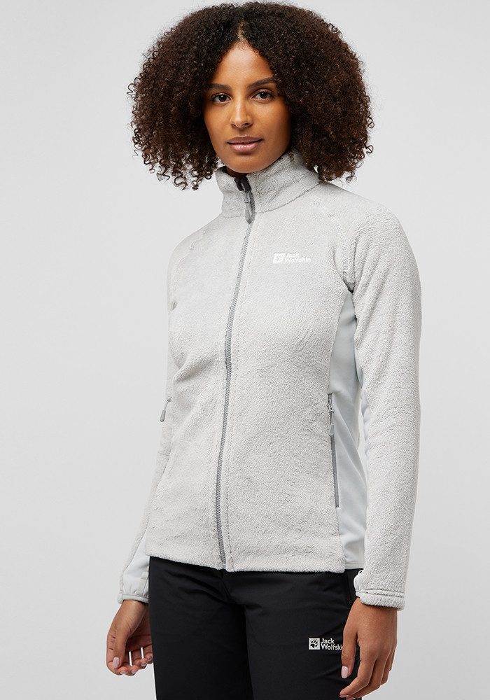 Jack Wolfskin Fleecejack ROTWAND FZ W dames fleece vesten maat S (36) grijs