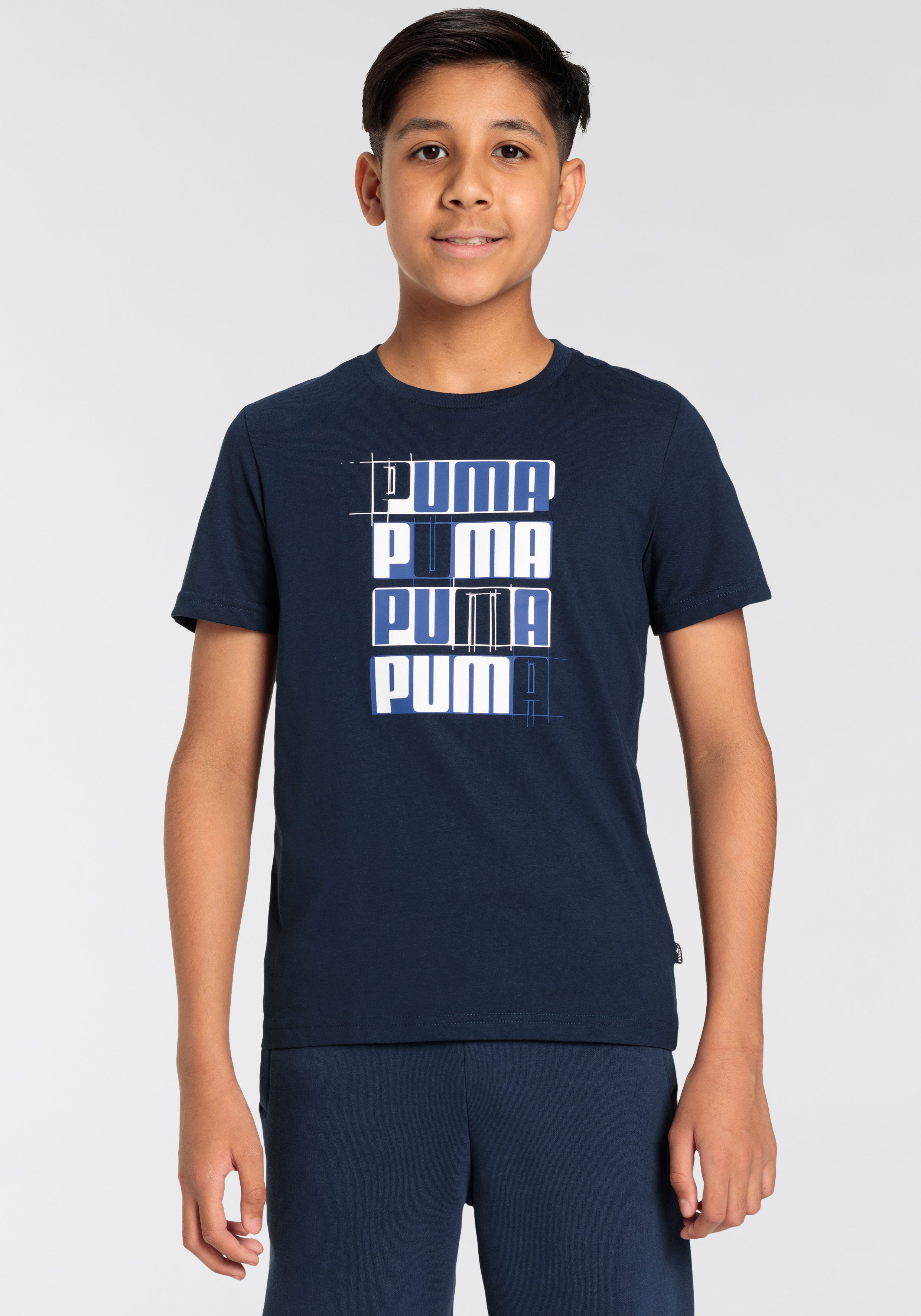 PUMA T-shirt ESS+ LOGO LAB TEE B Voor kinderen en jongeren (1-delig)