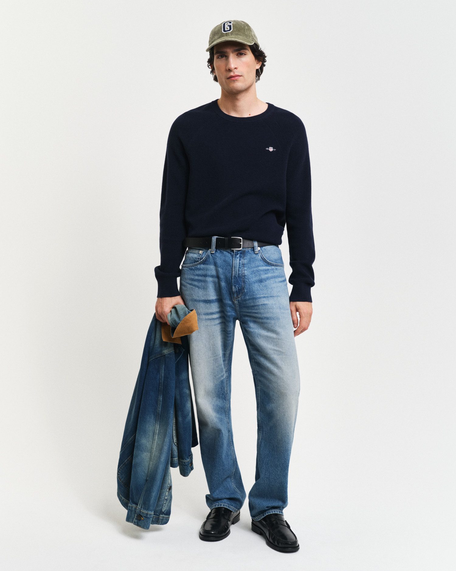 Gant Trui met ronde hals COTTON WOOL RIB C-NECK